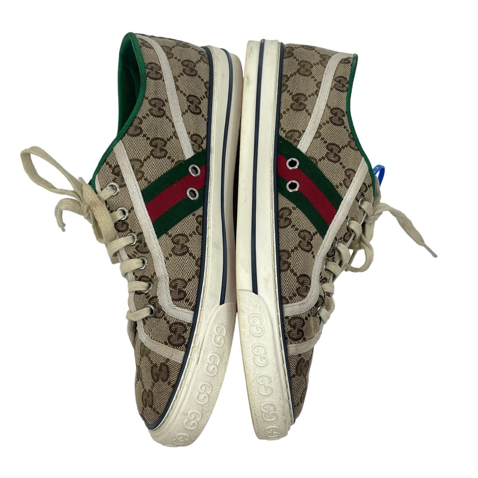 Gucci GG 1977 Tennis Sneakers Lace Up Ebony Men Size 9/ 9.5 display picture 3