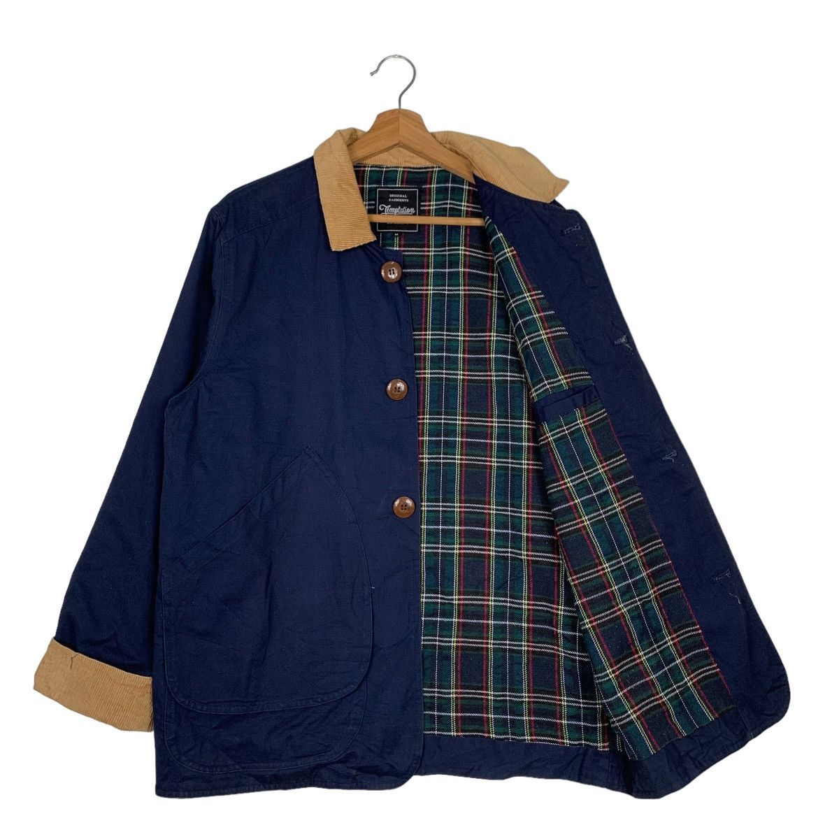 Japanese Brand TEMPTATION Outerwear Plaid Lined Chore Jacket #0259-C12 Size US M / EU 48-50 / 2 - 10 Thumbnail
