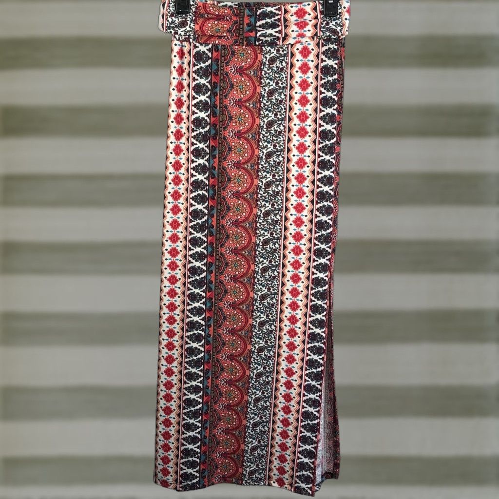 Vintage Stoosh Maxi Skirt S Floral 26" Elastic Waist Boho Festival Vintage Y2K Womens Size 28" / US 6 / IT 42 - 1 Thumbnail