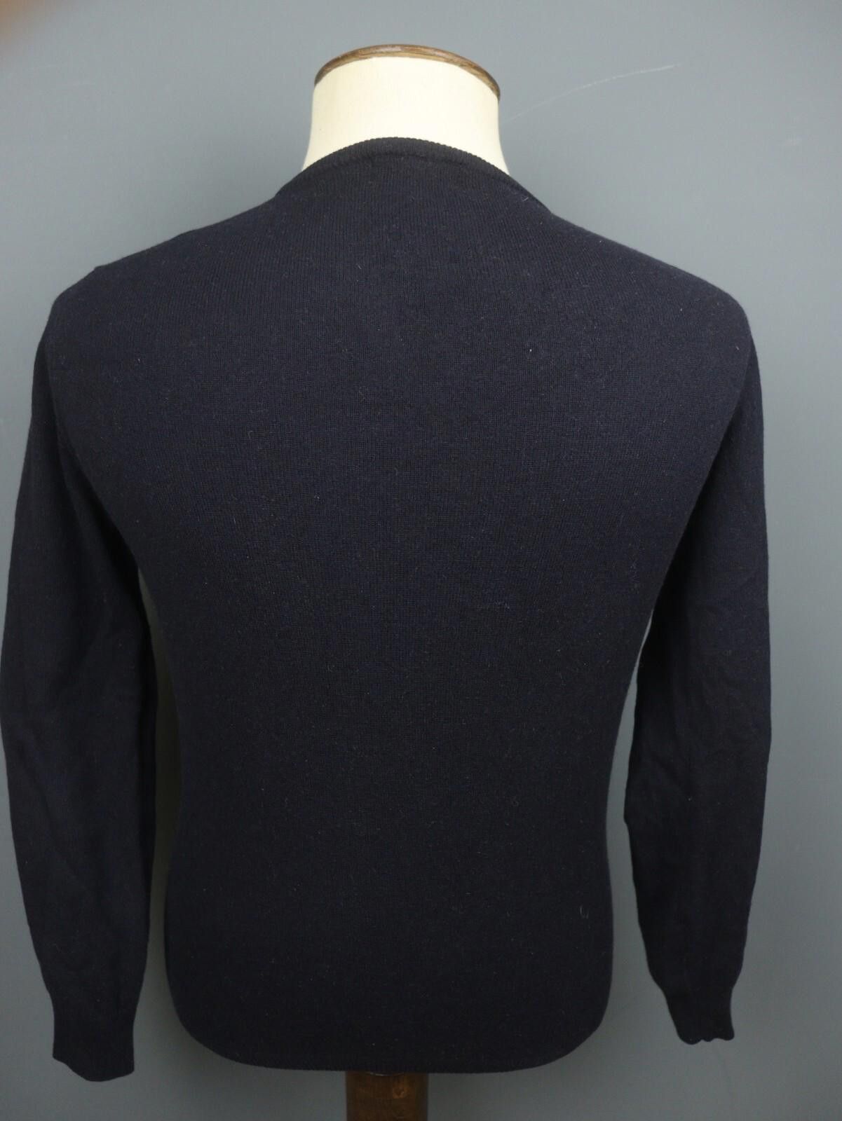 Boggi Boggi Black 100% Wool Tight Knit V-Neck Sweater Size M Size M / US 6-8 / IT 42-44 - 8 Thumbnail