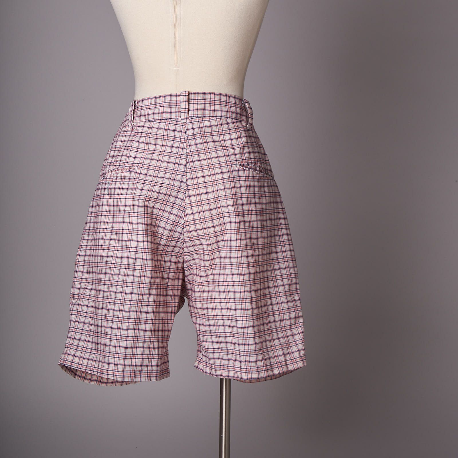 Vintage 1960s Plaid Golf Shorts Size US 35 - 3 Thumbnail