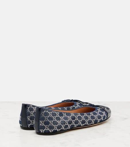 Gucci oc11z0126 Women's GG Crystal Ballet Flats in Multicolor Size US 7.5 / IT 37.5 - 2 Thumbnail