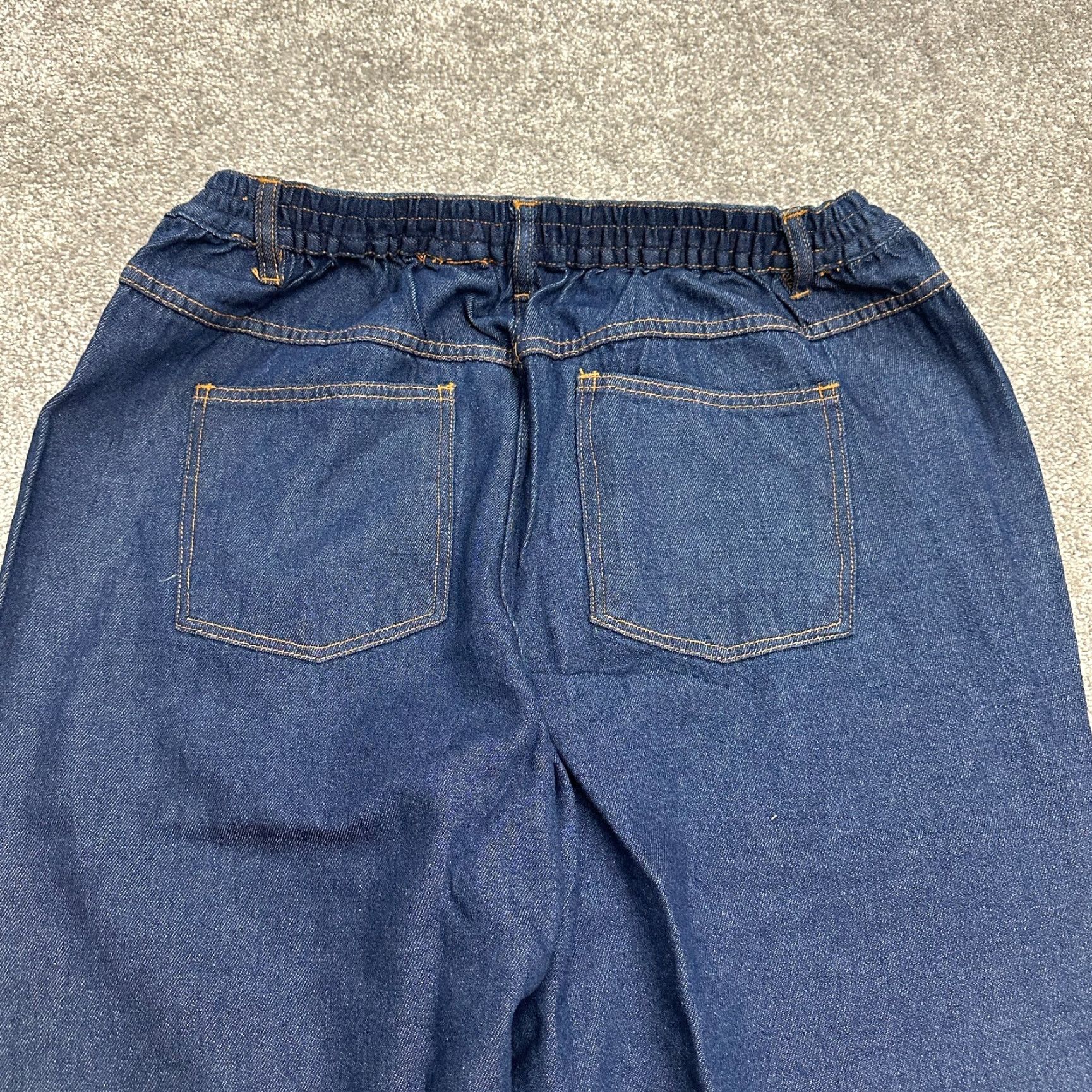 Vintage Woman Within Jeans Womens 22W Plus Size Denim Straight 36x28 Blue High Rise 5-Pocket Size 40" / US 18 - 5 Thumbnail