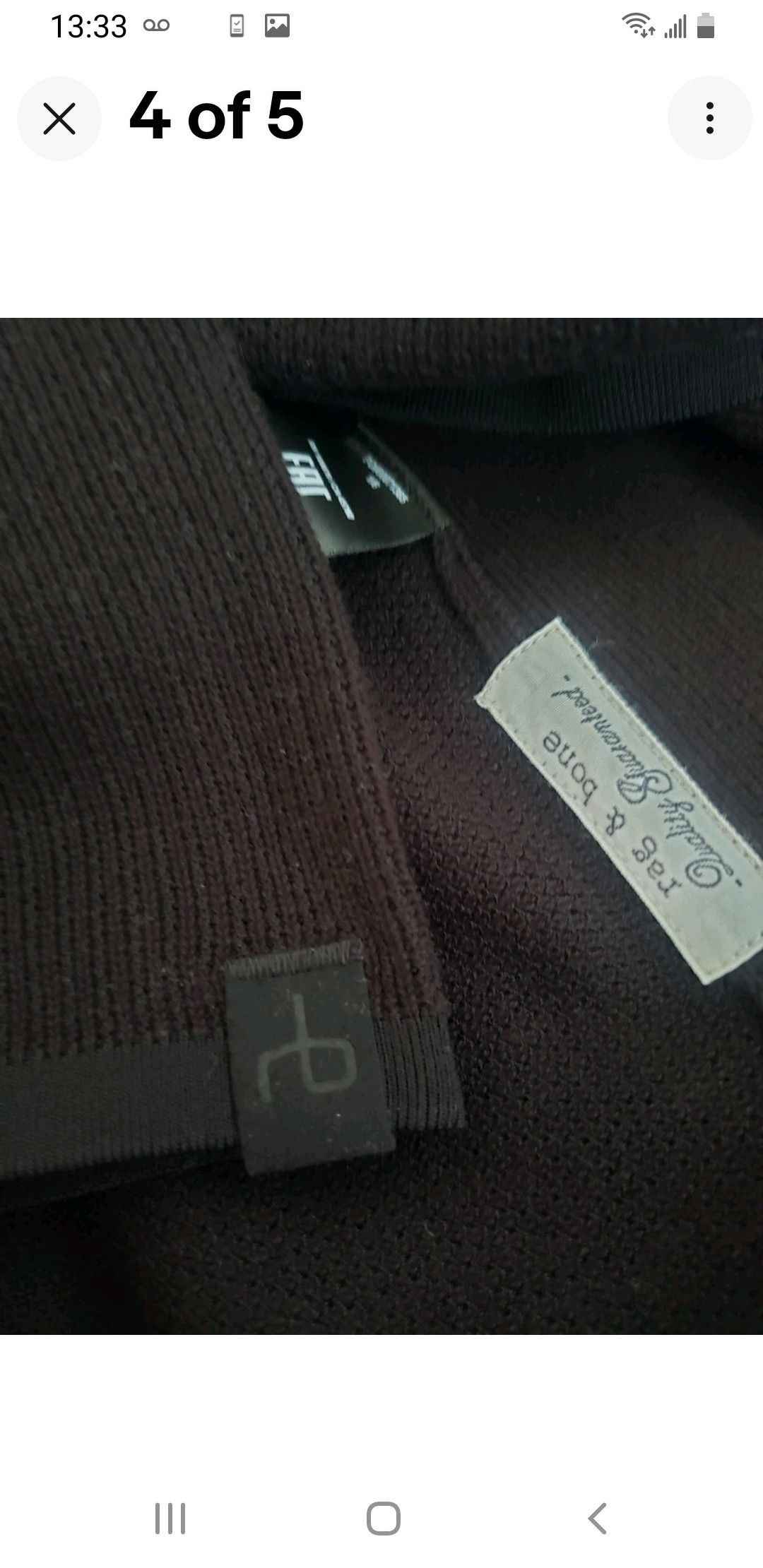 Rag & Bone Black t-shirt Size US L / EU 52-54 / 3 - 3 Thumbnail