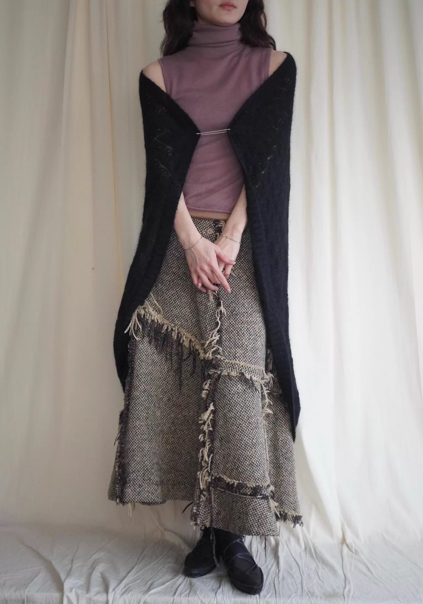 Junya Watanabe Junya Watanabe 2000s Mohair-Wool Lace Multi-Wear Shawl Size ONE SIZE - 3 Thumbnail