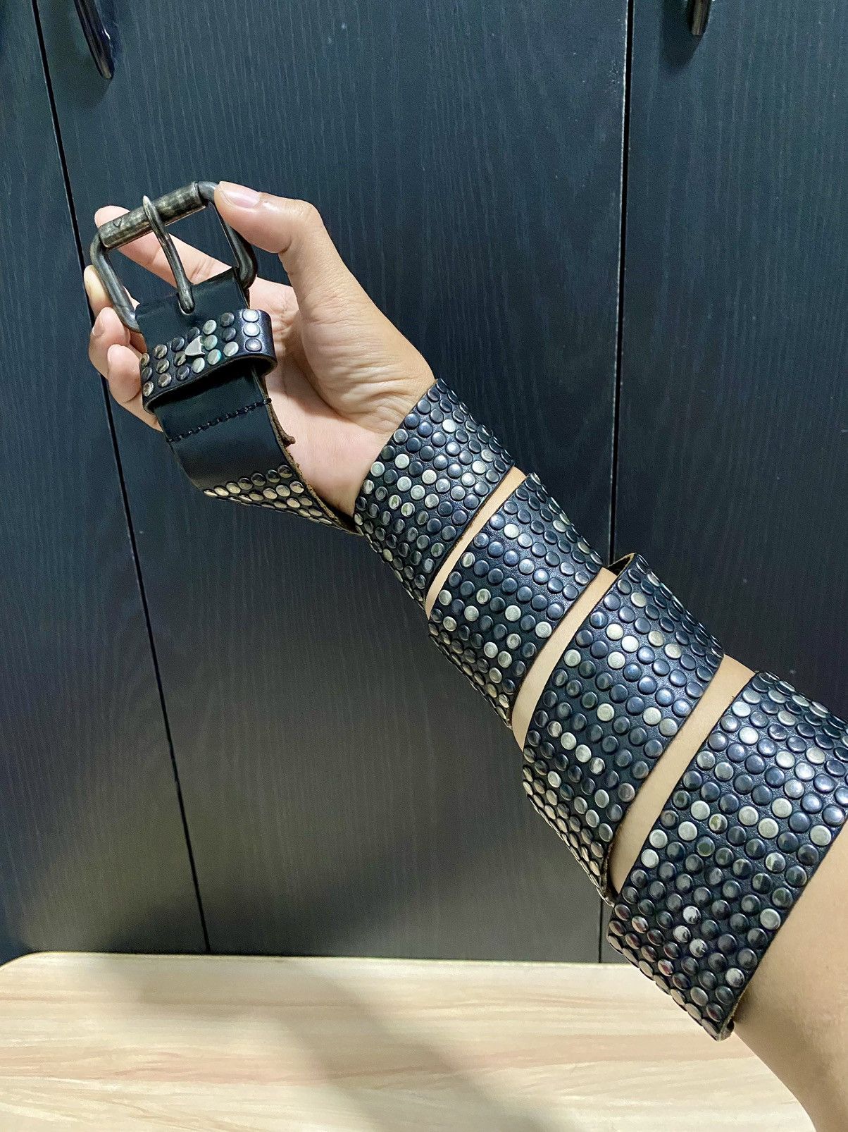 Hollywood Trading Company HTC Hollywood Studded Belt inspired BB Simon Size 40 - 6 Thumbnail