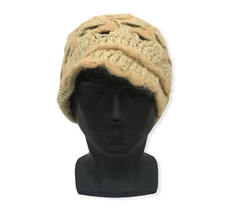 Japanese Brand Japanese Brand Net Design Beanie Hat Size ONE SIZE - 2 Thumbnail