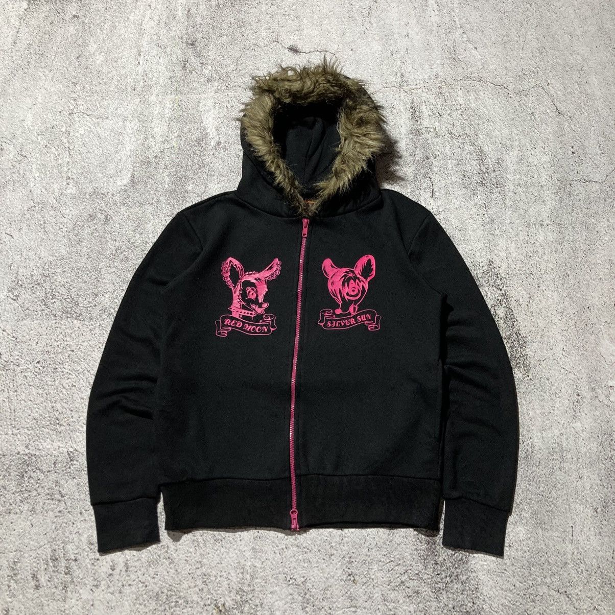 Japanese Brand 2000s High Communications Cartoon Fur Ziphoodie Black Lgb Size US S / EU 44-46 / 1 - 1 Thumbnail