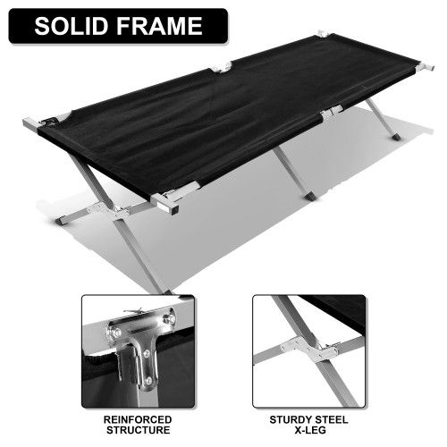 Designer × Homemade YSSOA Folding Camping Cot with Storage Bag for Adults, Porta Size US L / EU 52-54 / 3 - 4 Thumbnail