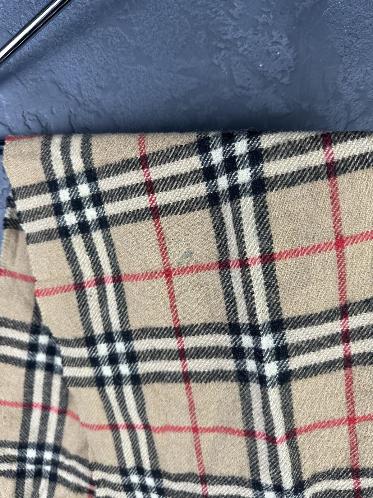 Burberry × Designer × Vintage 90's Vintage Burberry's London Cashmere Wool Scarf Size ONE SIZE - 5 Thumbnail