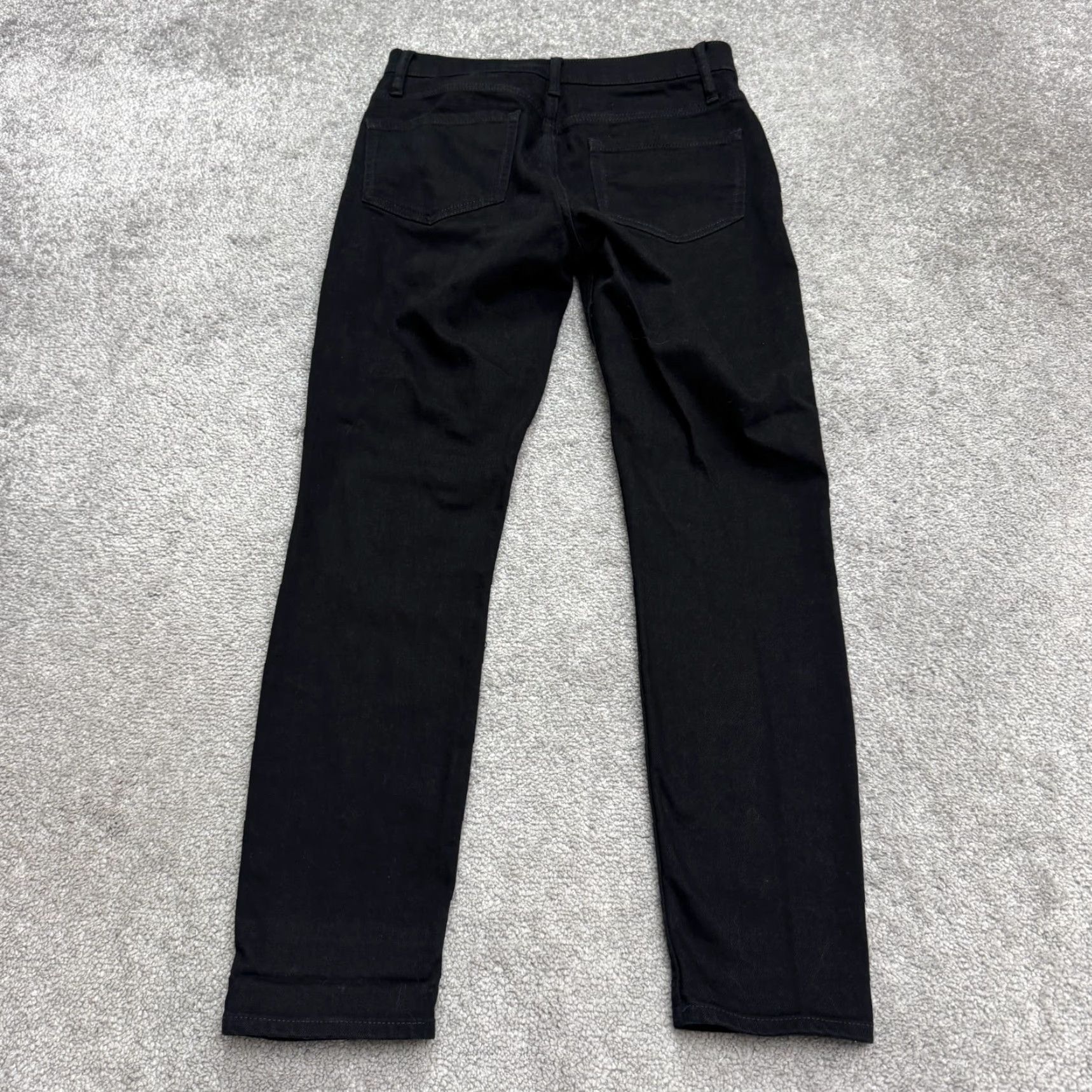 Outerknown OuterKnown S.E.A. Strand High Rise Skinny Jeans Womens 27 Black Stretch Denim | 5-Pocket Design | Button Zip Closure | Dark Wash Size 27" / US 4 / IT 40 - 2 Thumbnail