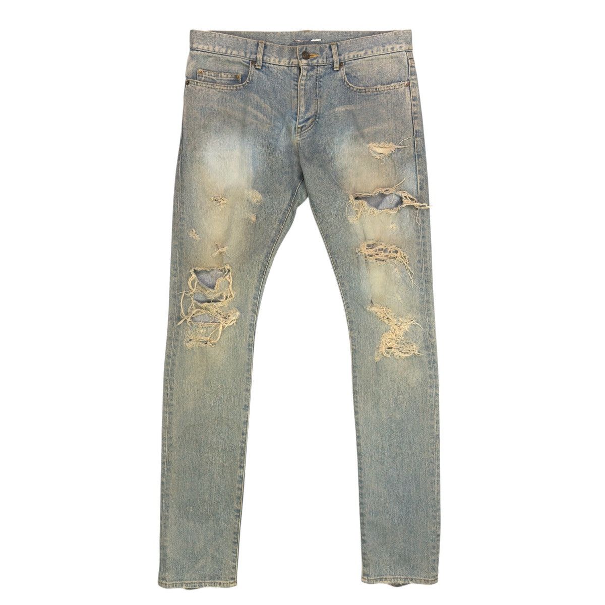 Saint Laurent Paris SAINT LAURENT PARIS FW14 CRASH D02 DENIM Size US 32 / EU 48 - 2 Thumbnail