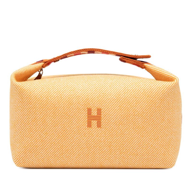 Hermes Hermes Bride a Brac au Carre GM Canvas Handbag Canvas Handbag DUTY FREE for USA