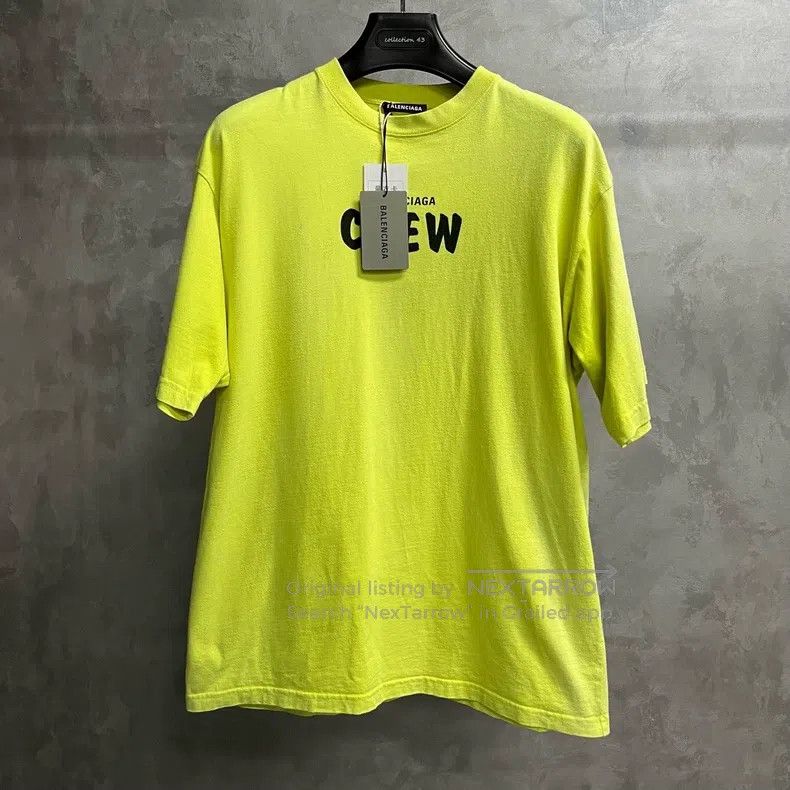Balenciaga Balenciaga Fluorescent green logo letter print short-sleev Size US S / EU 44-46 / 1 - 1 Thumbnail