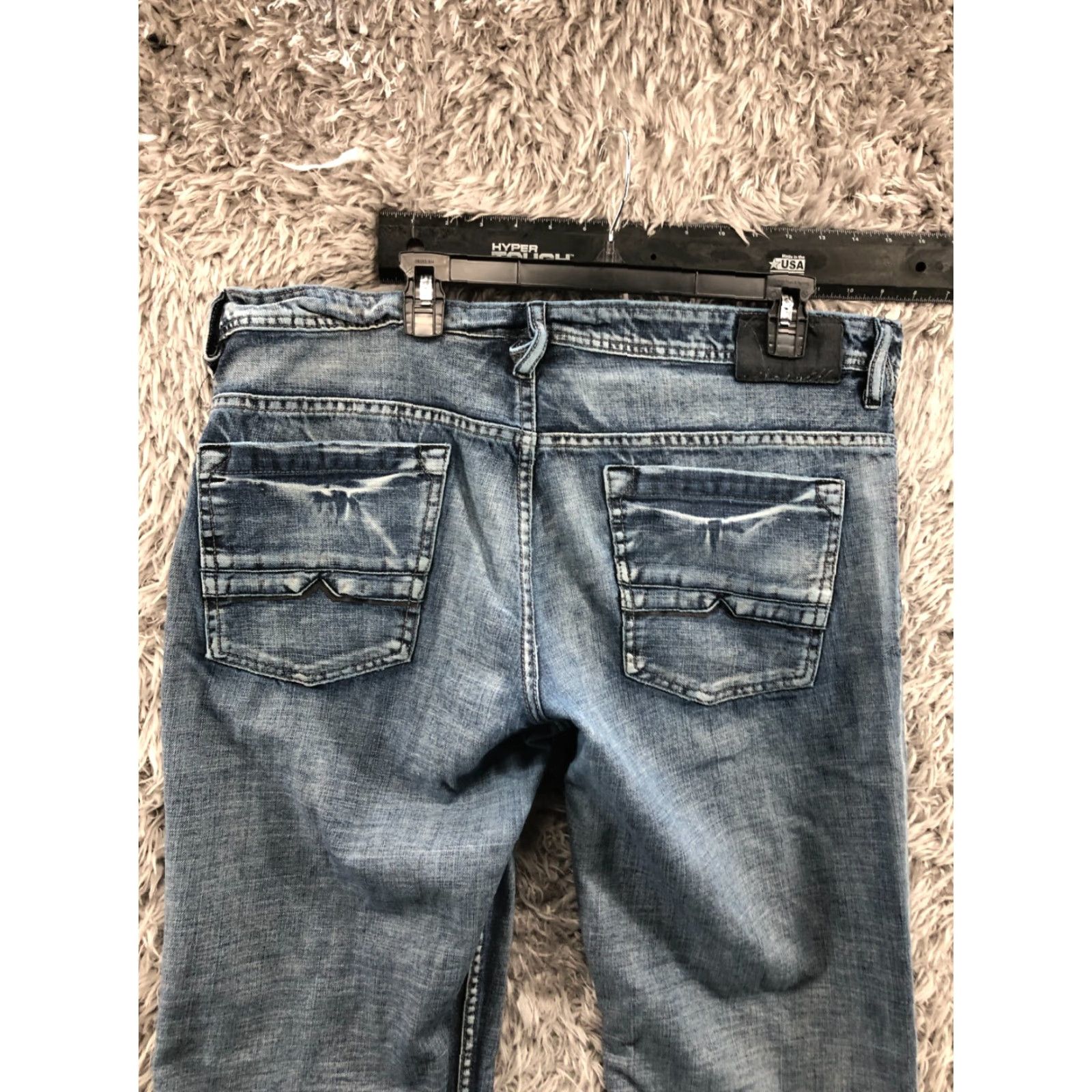 Vintage Buffalo Jeans Buffalo Bootcut Jeans 38 Mens Mid Rise Medium Wash Blue Denim 5-Pocket Regular Fit Baggy? Size US 38 / EU 54 - 7 Thumbnail
