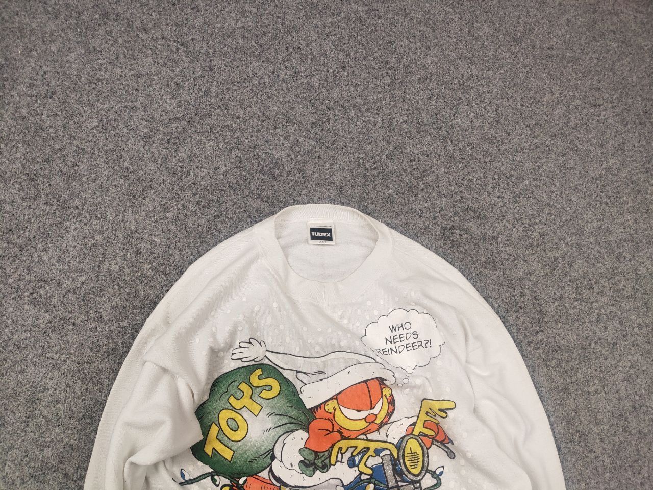 Tultex Rare Vintage 1978's Garfield Printed Logo Freeze Sweatshirt Size US L / EU 52-54 / 3 - 4 Thumbnail