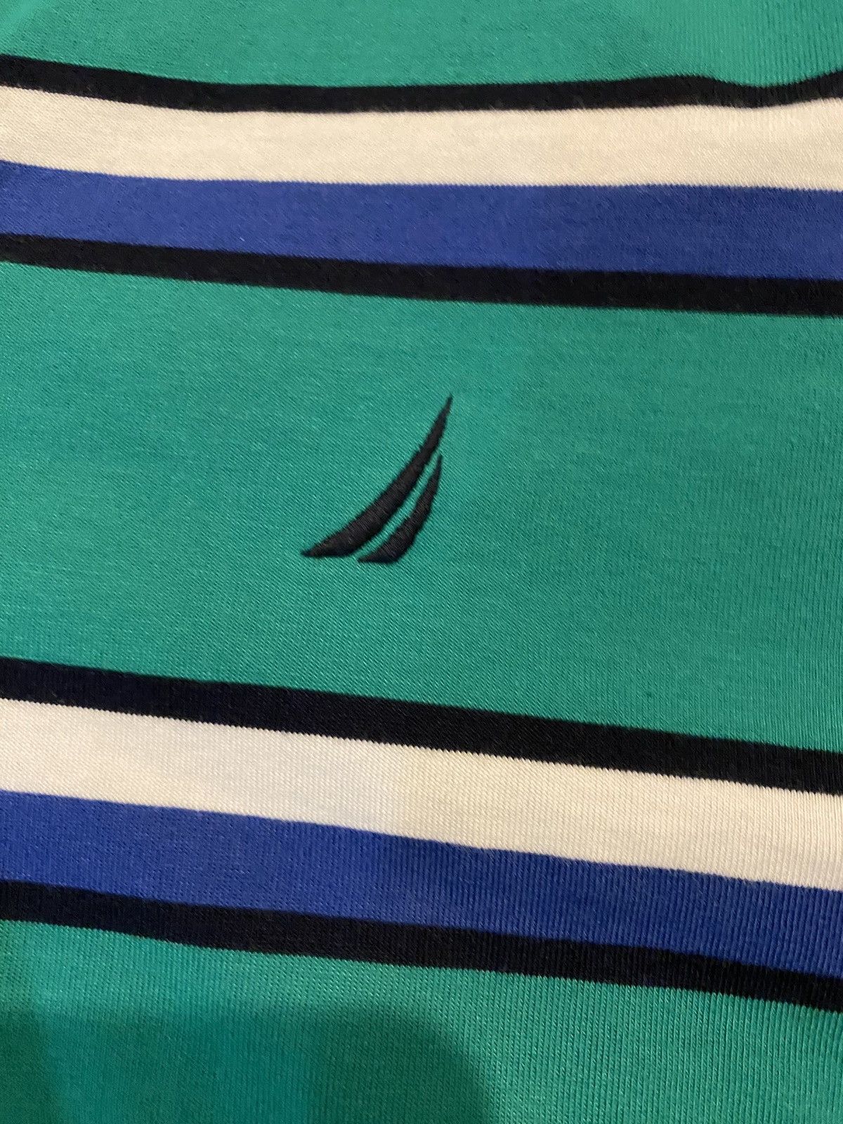 Nautica Nautica Green Horizontal Stripe Polo Size US M / EU 48-50 / 2 - 3 Thumbnail