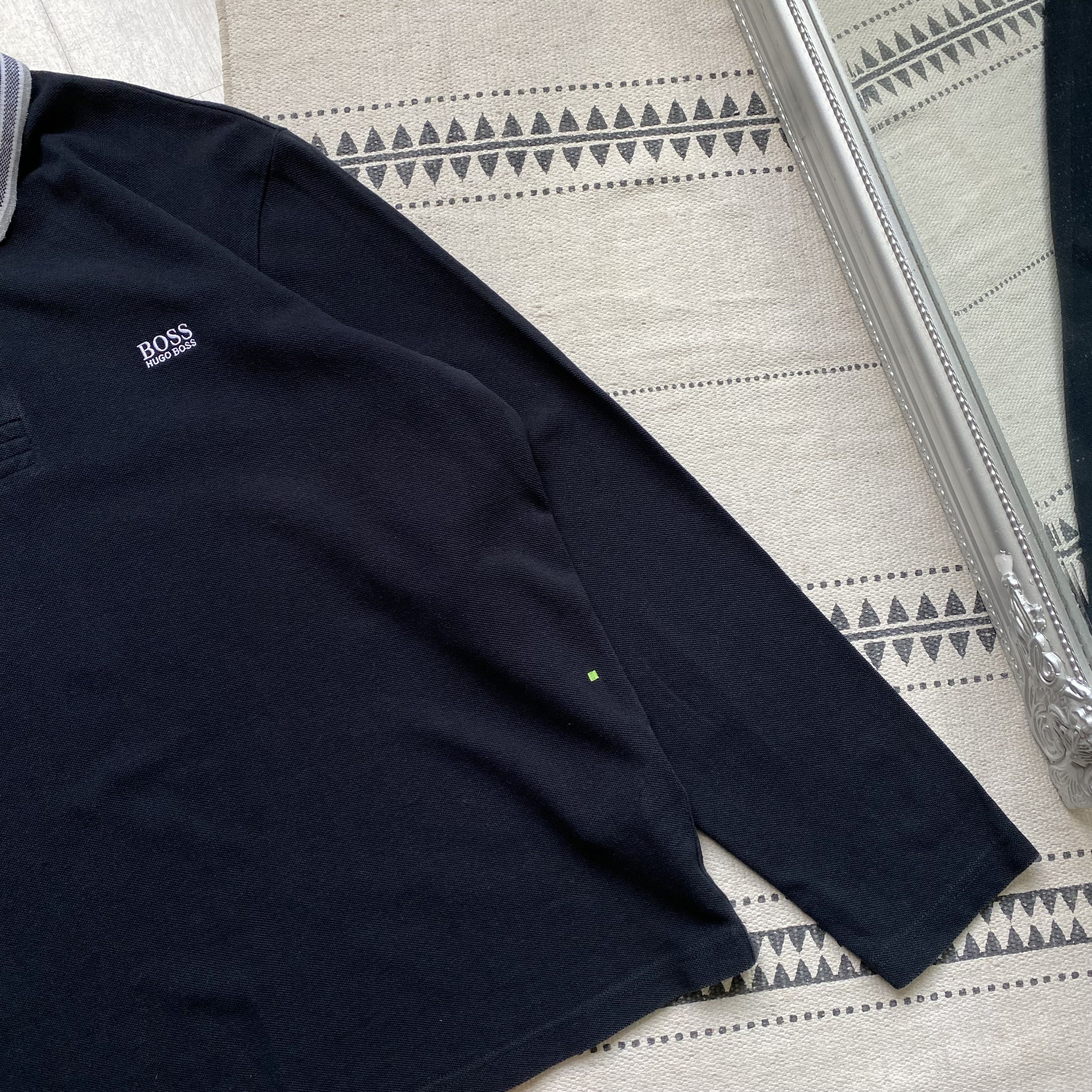 Hugo Boss 🕸️ Vintage 00s Hugo boss Polo Rugby Shirt longsleeve Size US M / EU 48-50 / 2 - 5 Thumbnail