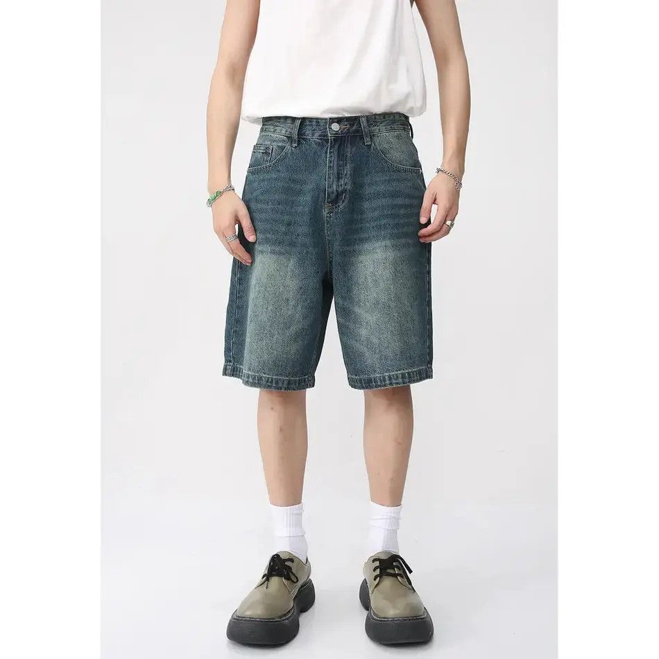 Japanese Brand Retro loose straight denim shorts Size US 32 / EU 48 - 1 Thumbnail