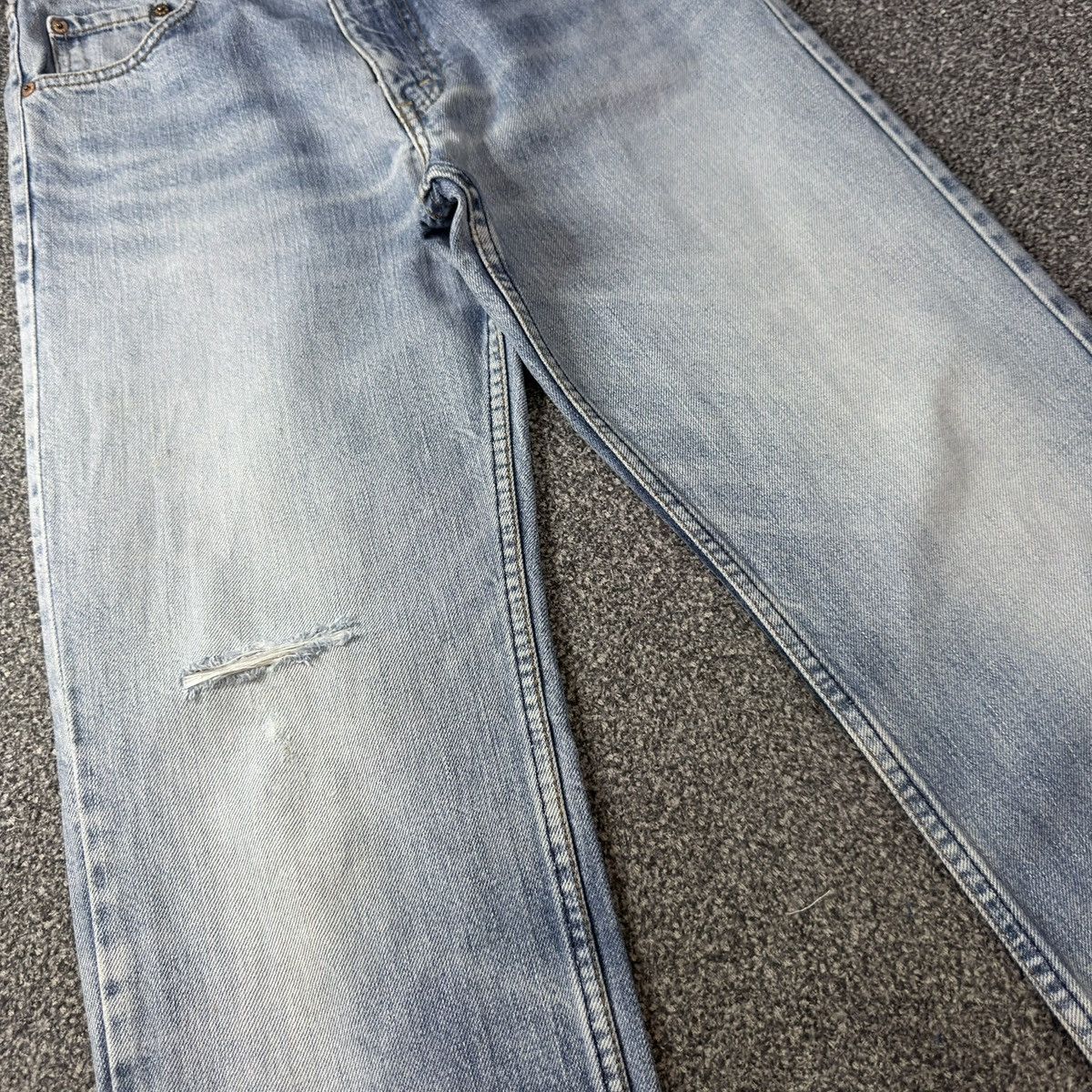 Levi's Vintage Clothing Vintage 80s 503-0217 Light Faded Washed Distressed Denim Size US 31 - 4 Thumbnail