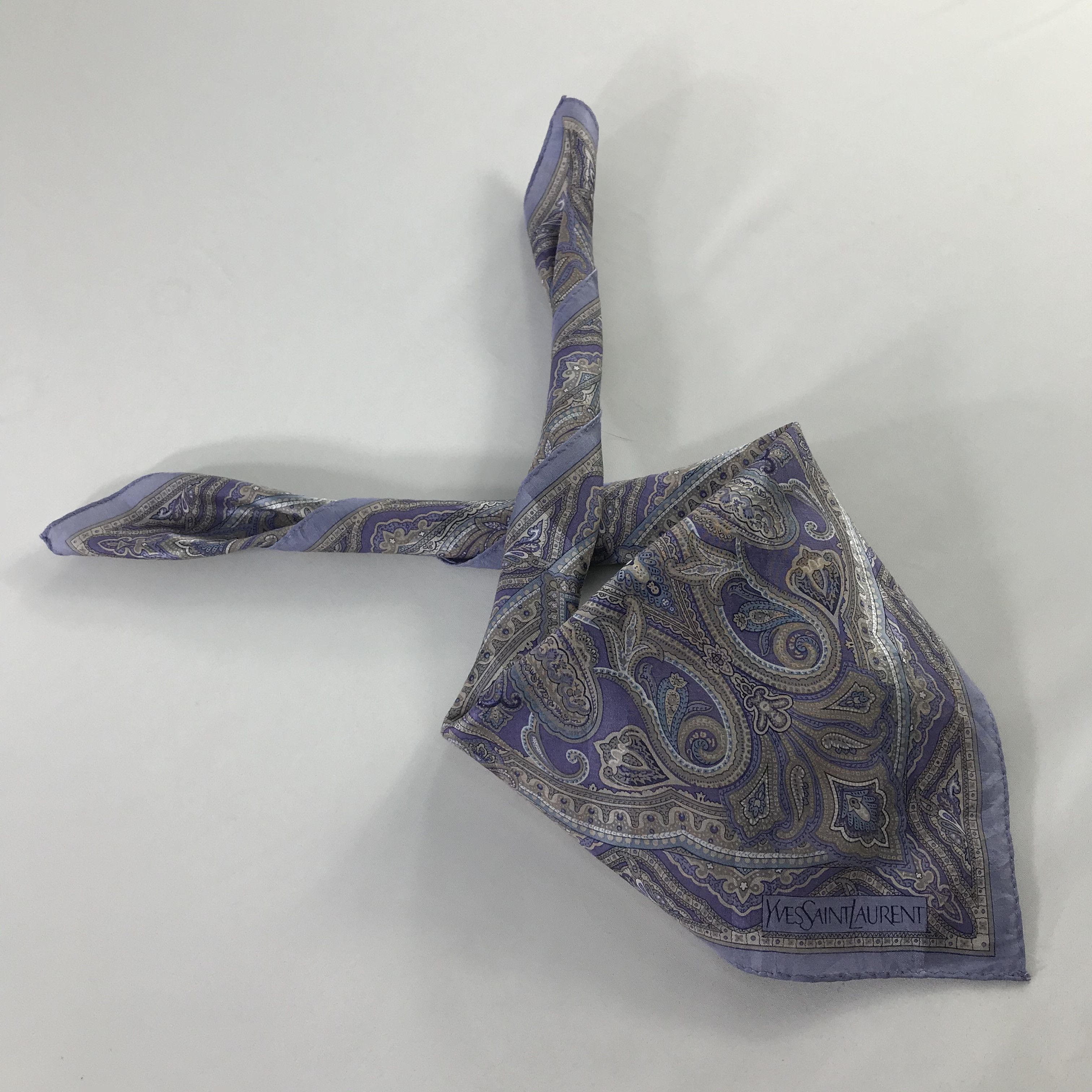Vintage × Yves Saint Laurent Yves Saint Laurent Bandana / Handkerchief /Neckerchief -S632 Size ONE SIZE - 4 Thumbnail