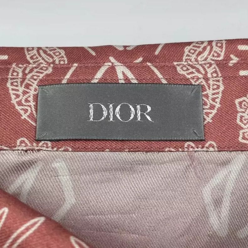 Dior Dior Red cashew flower silk short sleeve shirt Size US XXS / EU 40 - 4 Thumbnail