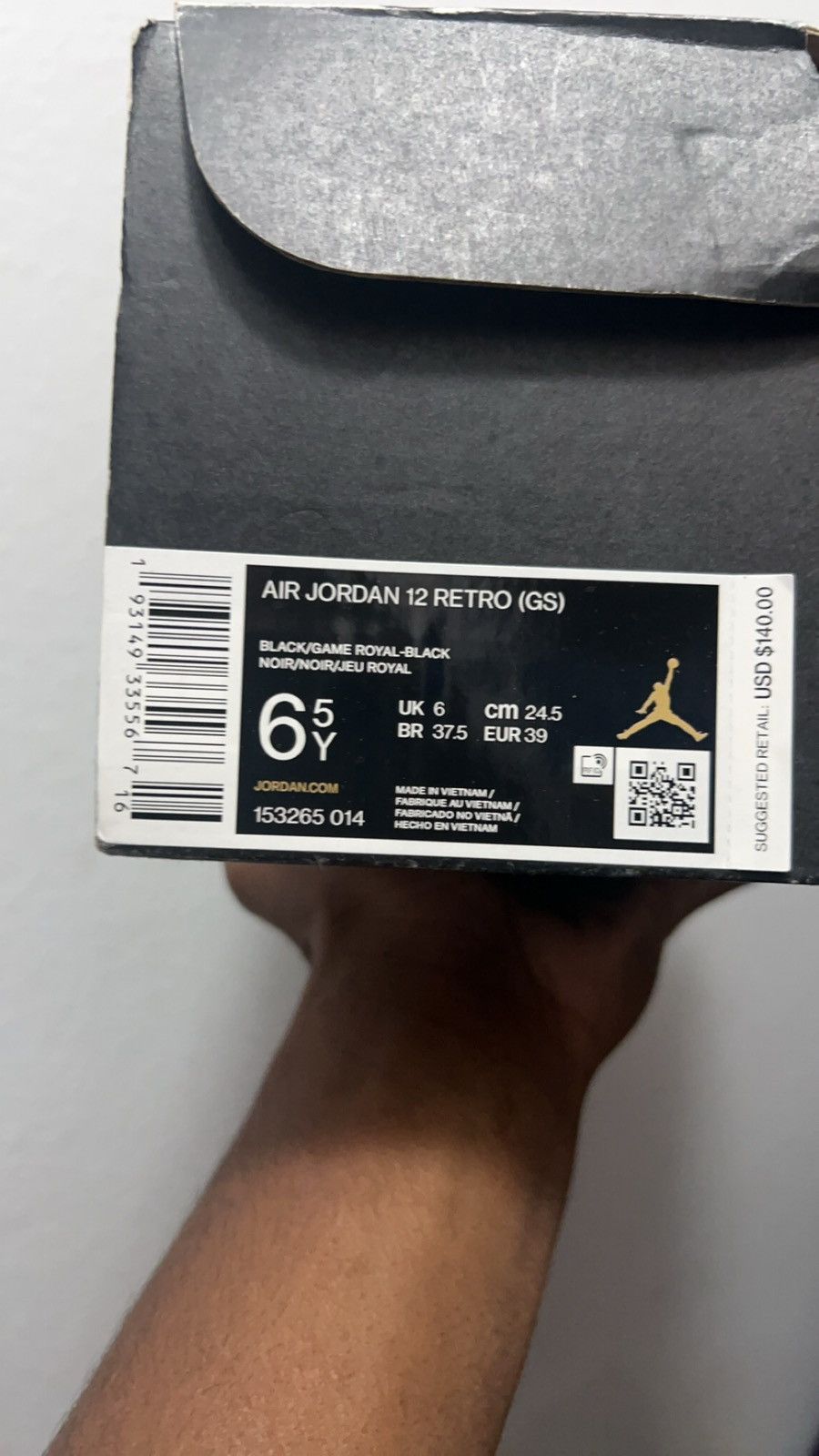 Jordan Brand Jordan 12 Black Game Royal Size US 6.5 / EU 39-40 - 7 Thumbnail