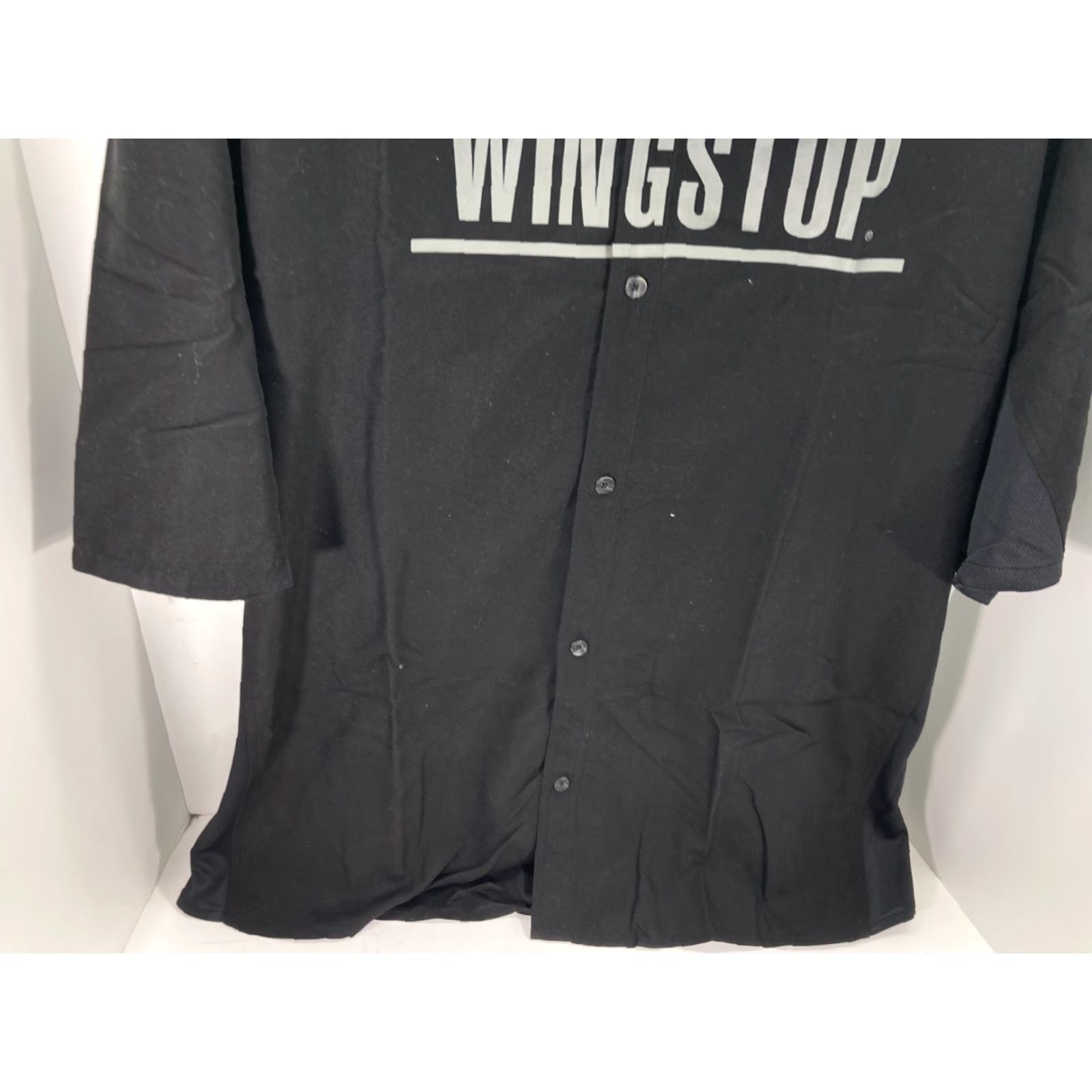Vintage Wingstop Image Solutions Employee Button Up Shirt Mens XL Black Short Sleeve Size US XL / EU 56 / 4 - 5 Thumbnail