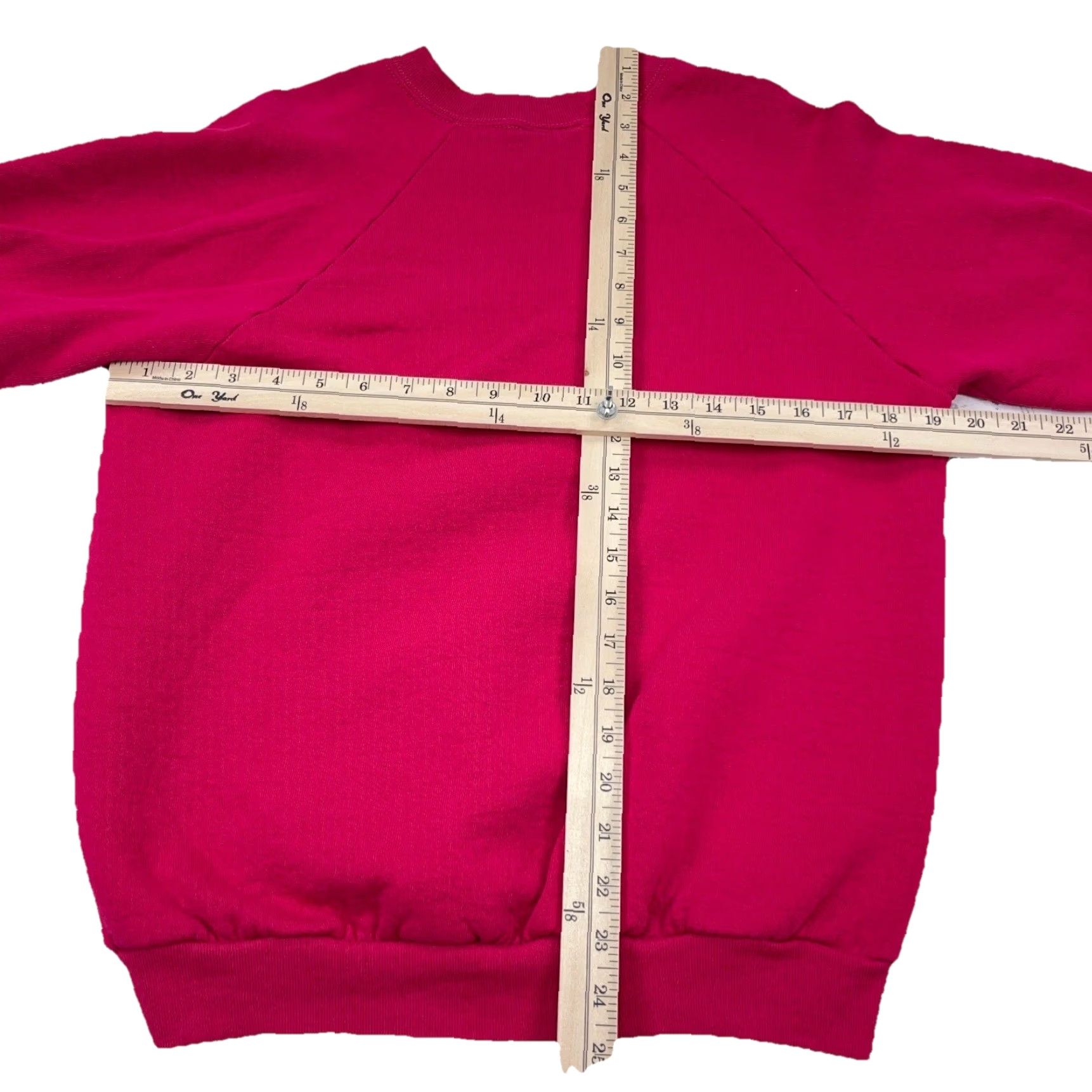 Fruit Of The Loom VINTAGE Fruit Of The Loom Sweatshirt Women M Pink Sweatshirt 90s Y2K US Size M / US 6-8 / IT 42-44 - 7 Thumbnail