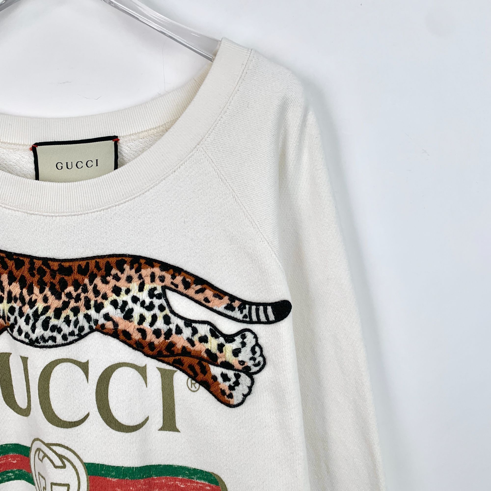 Gucci Gucci Sweatshirt With Leopard Embroidery Graphic Logo Size L / US 10 / IT 46 - 3 Thumbnail