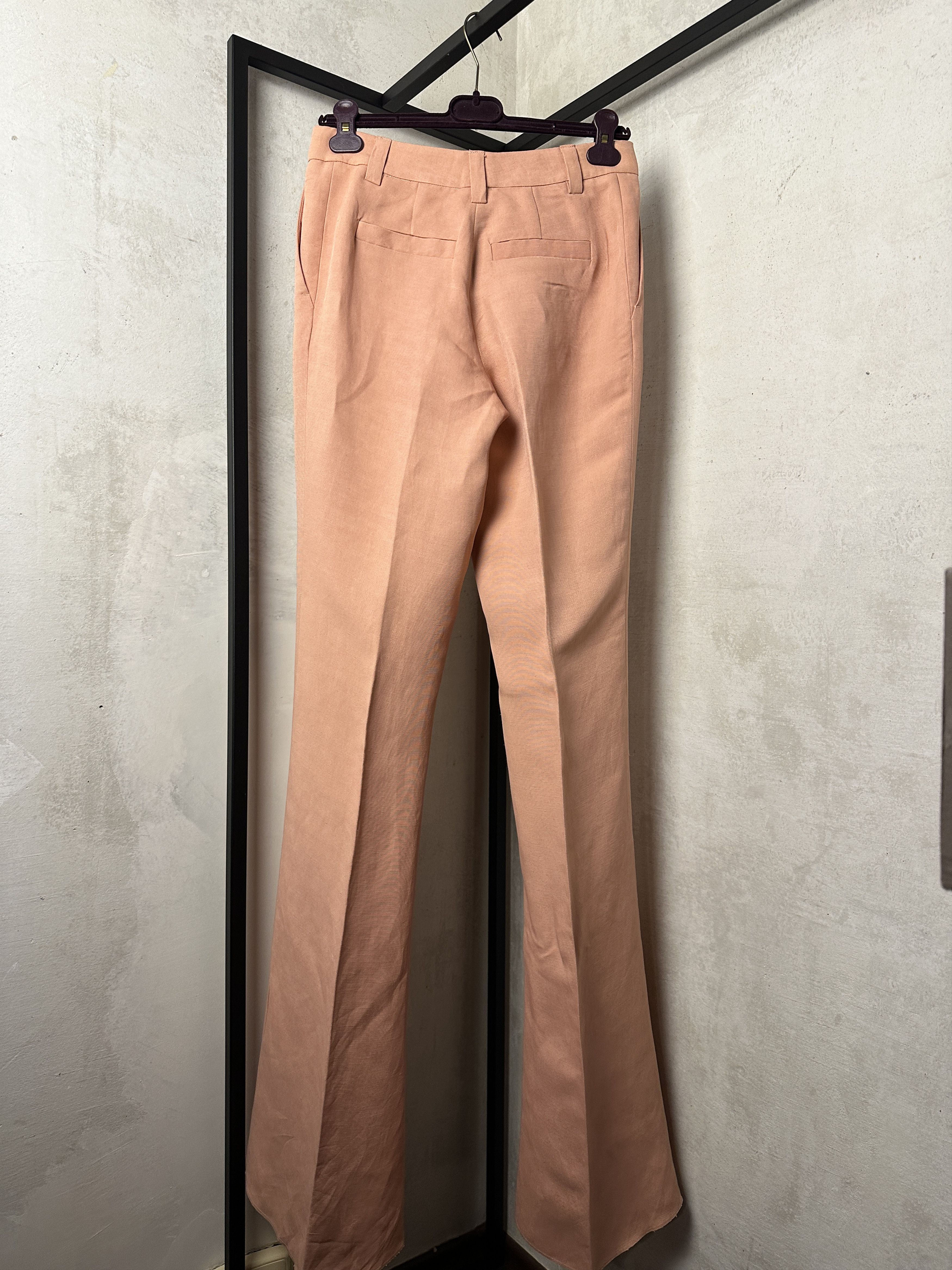 Emilio Pucci Emilio Pucci Pink Blush Linen Blend Flared Trousers Size 27" / US 4 / IT 40 - 7 Thumbnail