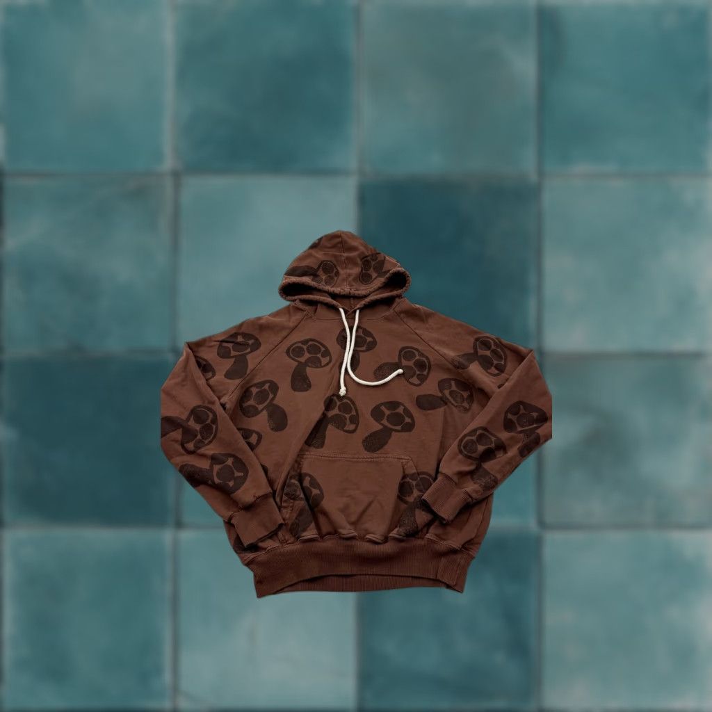 Big Bud Press Big Bud Press Hoodie Unisex XS Brown Mushroom Graphic Print Pullover Made in LA Mens Size US XS / EU 42 / 0 - 1 Thumbnail