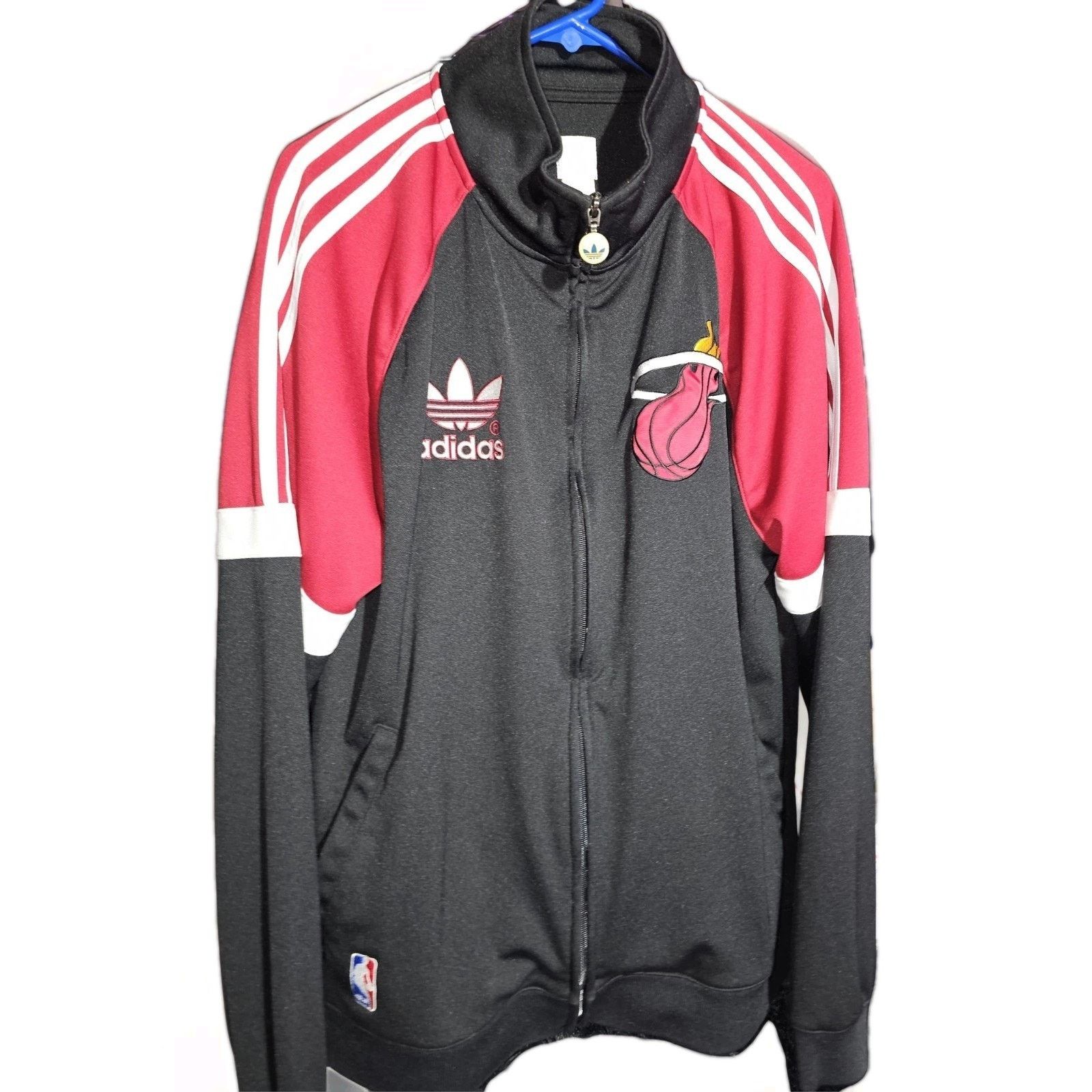 Adidas Vintage Miami Heat Jacket XL NBA Warm Up Adidas 4 Pockets Size US XL / EU 56 / 4 - 1 Thumbnail