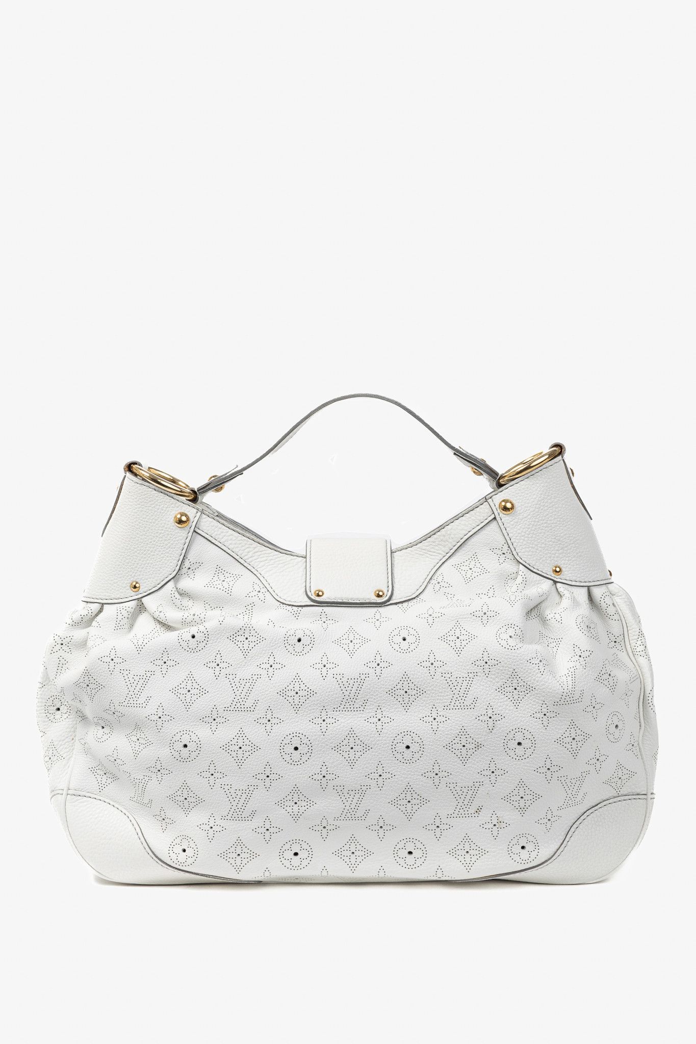 Louis Vuitton Louis Vuitton Solar GM White Mahina Perforated Leather Hobo Size ONE SIZE - 4 Thumbnail
