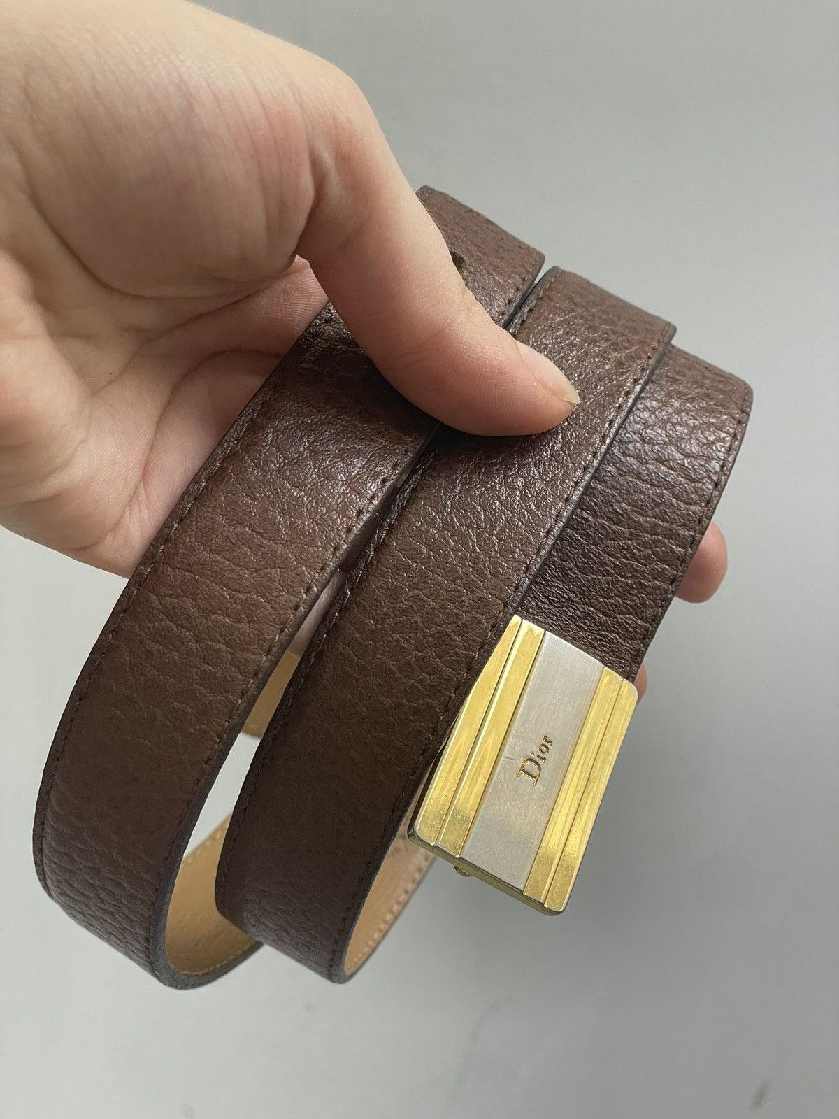 Dior Christian Dior Monsieur leather retro casual belt y2k Size ONE SIZE - 4 Thumbnail