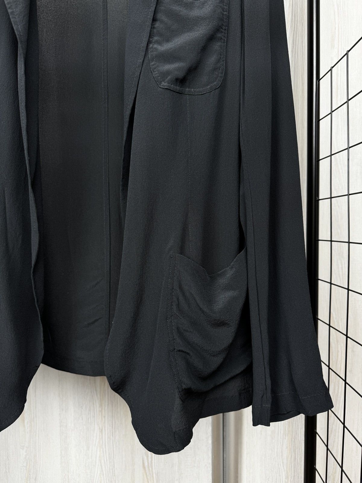 Barena Venezia Barena Venezia Black Silk buttonless blazer size 46 Size 36R - 4 Thumbnail