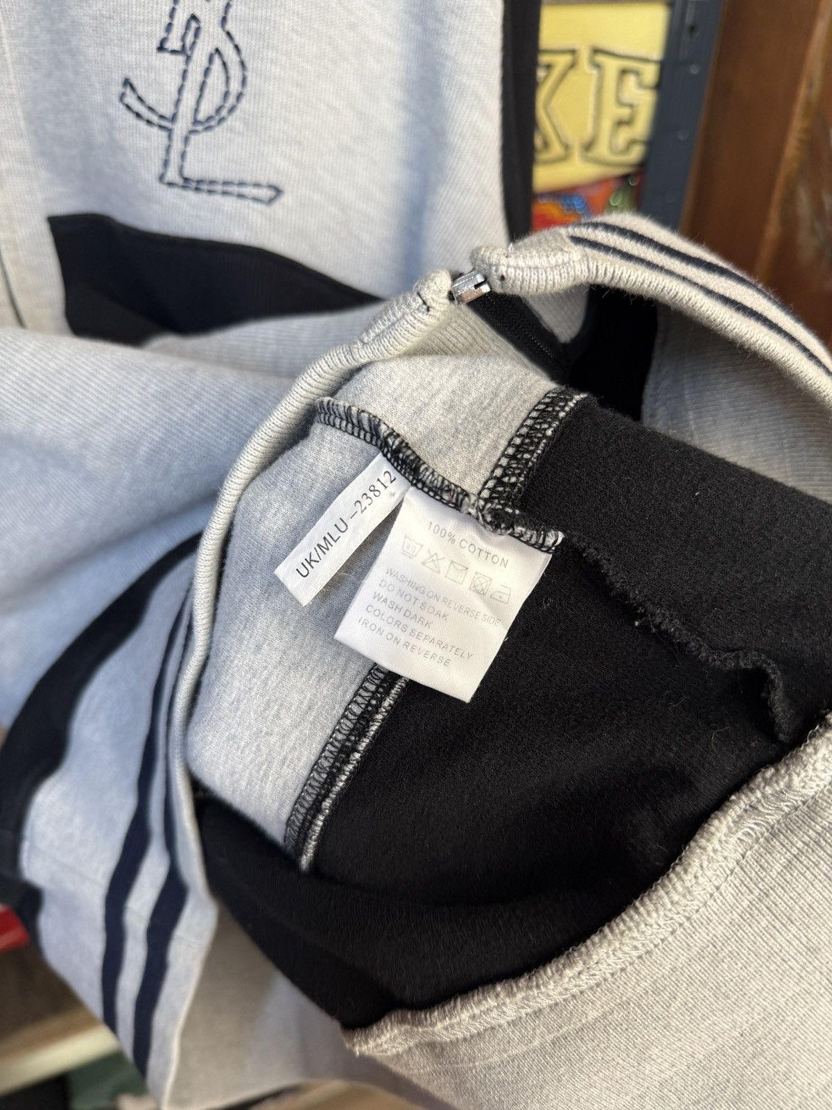 Vintage 90s Yves Saint Laurent Vintage Zip Sweatshirt Size US L / EU 52-54 / 3 - 12 Thumbnail