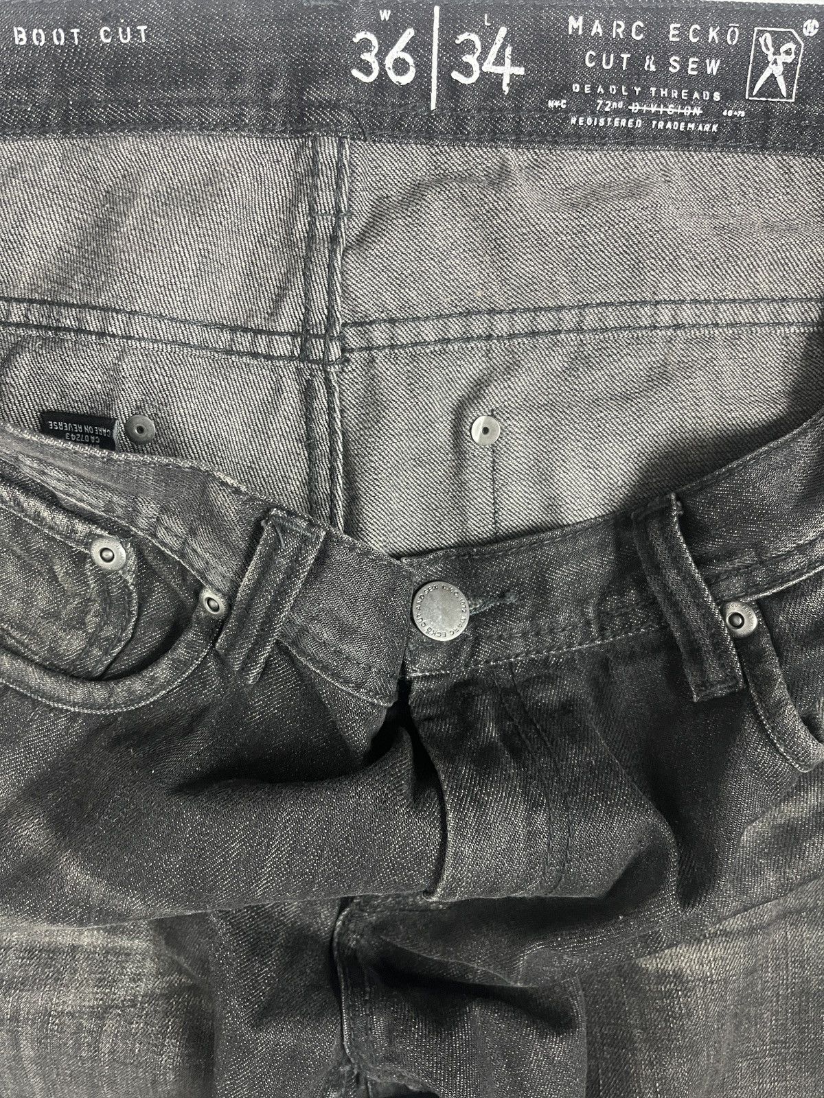 Ecko Unltd. × Marc Ecko × Southpole MARC ECKŌ CUT & SEW BLACK DENIM Size US 36 / EU 52 - 3 Thumbnail