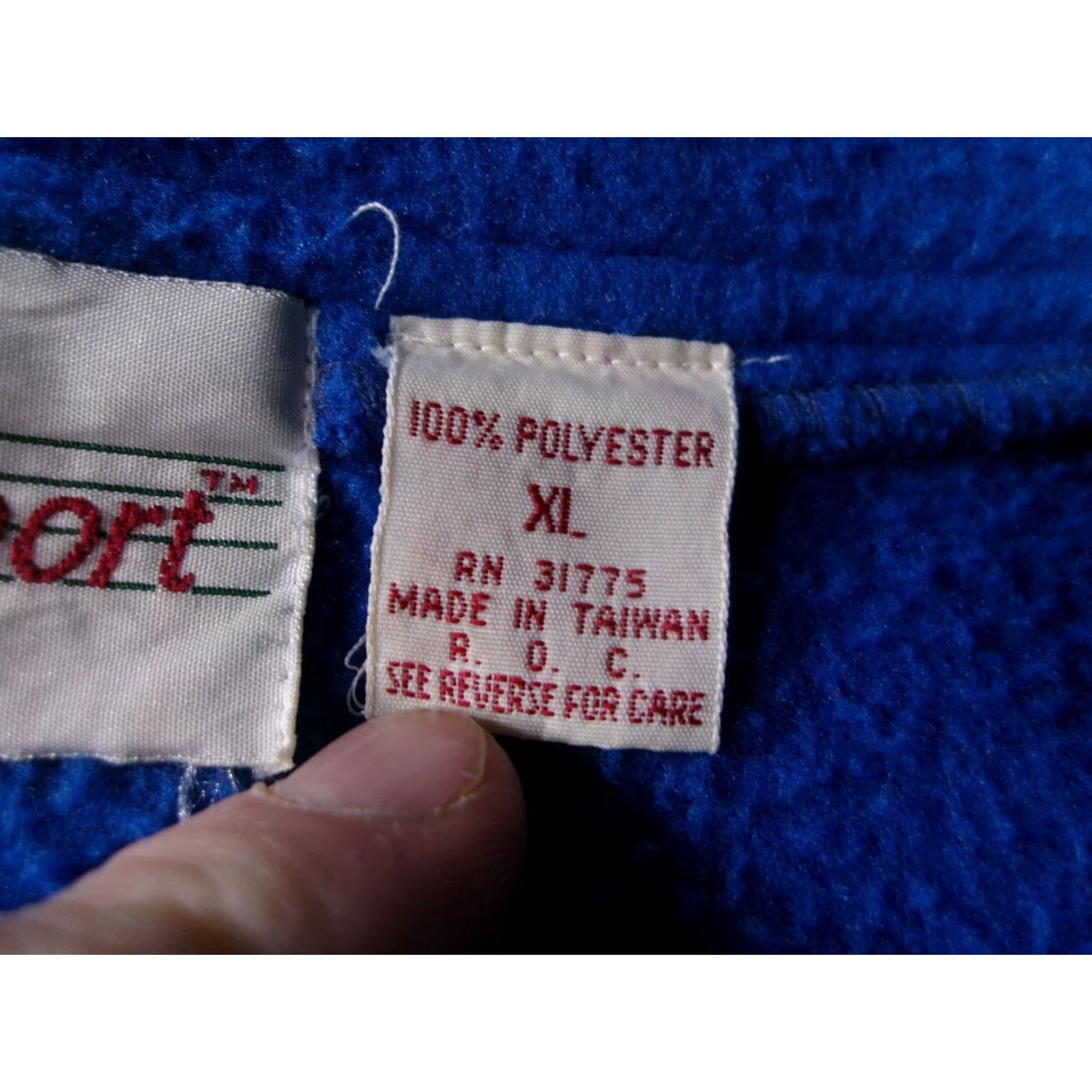 Vintage BOGsport Fleece Pullover Mens XL Blue 1/4 Zip Quarter Zip Outdoor Warm Cozy pullover sweater Regular Long Sleeve solid casual Size US XL / EU 56 / 4 - 7 Thumbnail