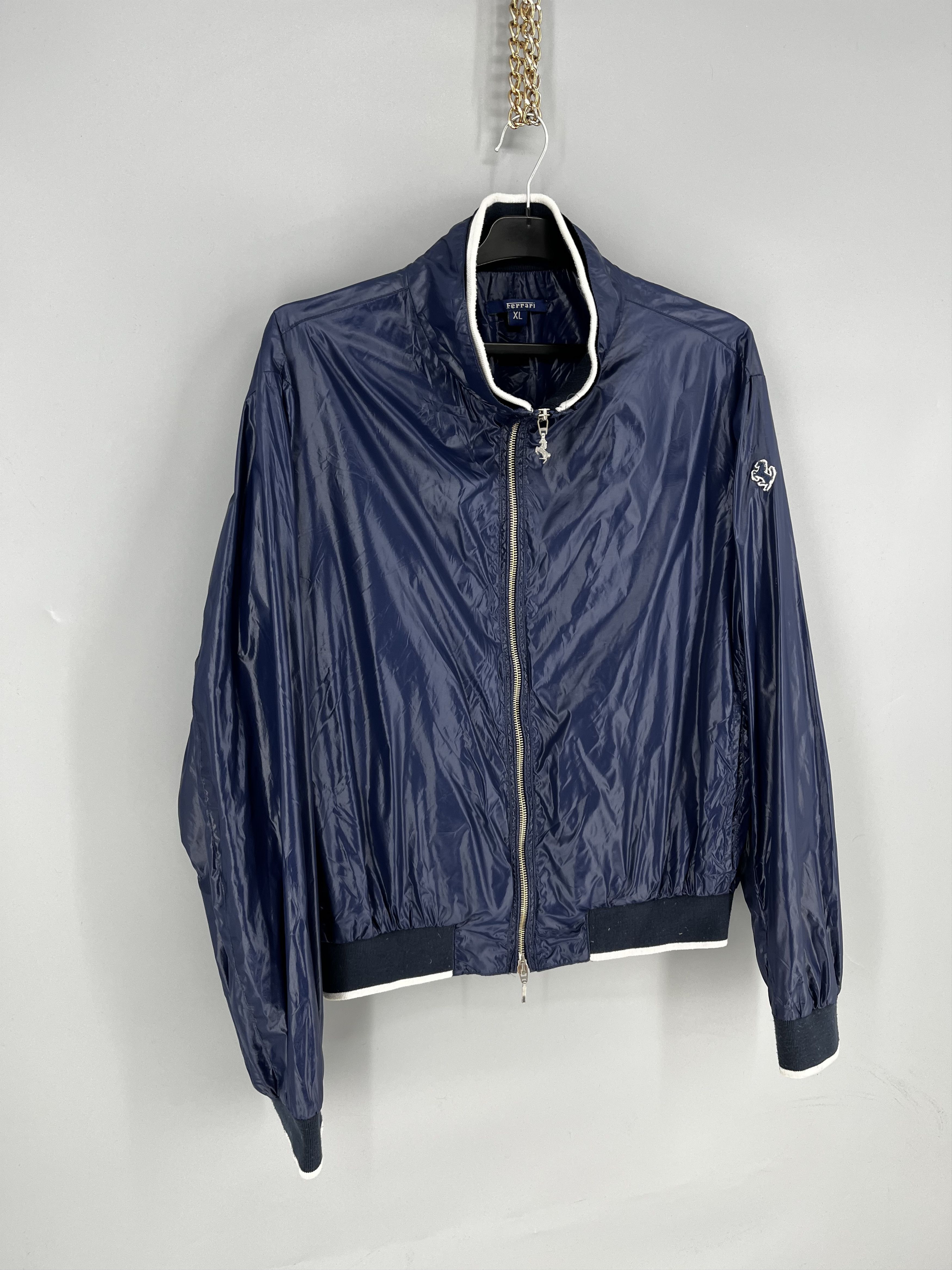 Ferrari Vintage 90s Ferrari Windbreaker Jacket Navy Blue Size XL Size US XL / EU 56 / 4 - 3 Thumbnail