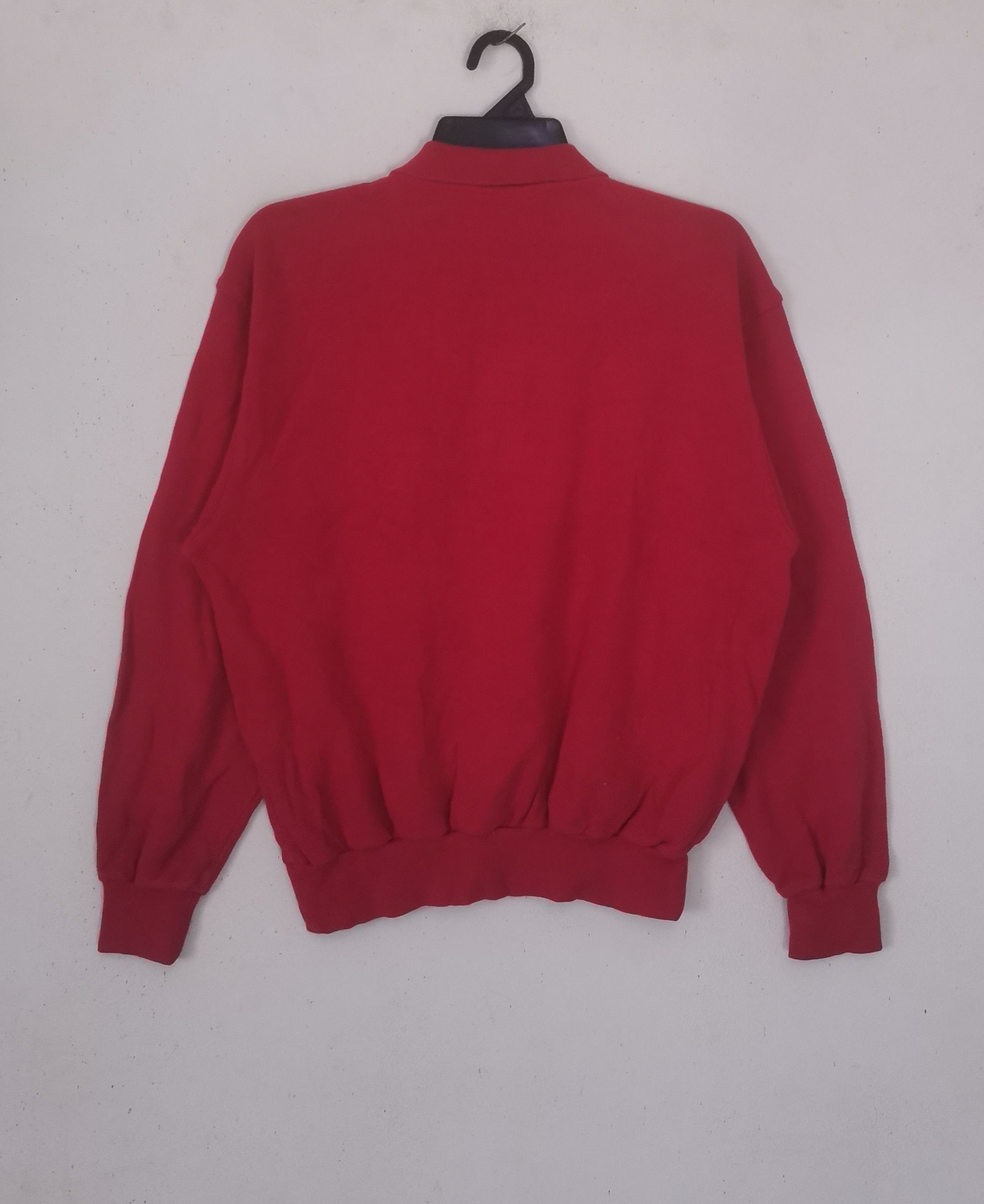 Lacoste Rare LACOSTE sweatshirt red colour Size US M / EU 48-50 / 2 - 3 Thumbnail
