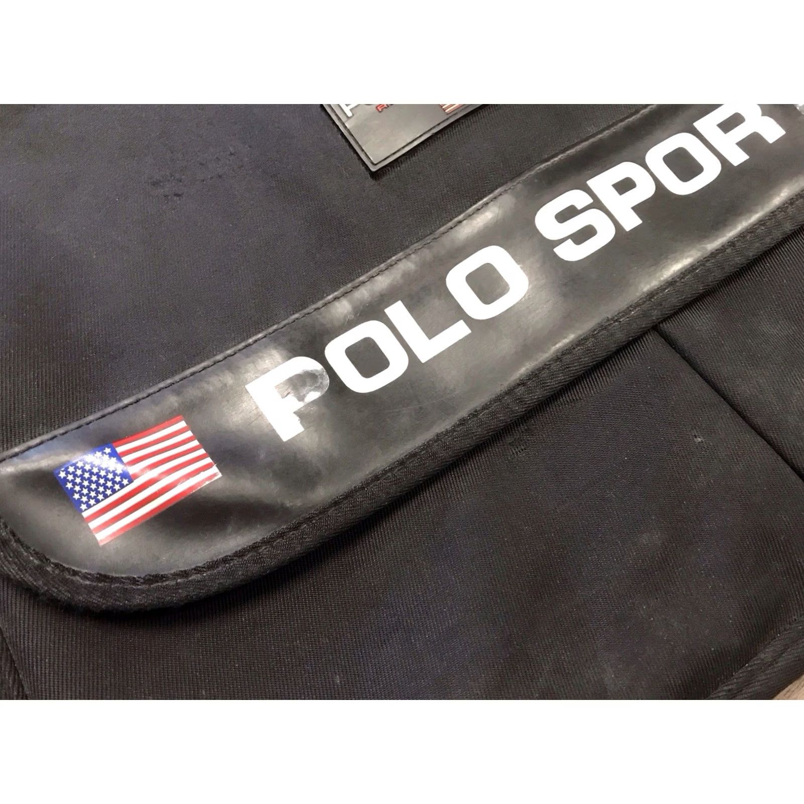 Ralph Lauren VINTAGE Ralph Lauren Polo Sport Shoulder Bag Crossbody Messenger Bag Black 17x13 Men Medium Polyester Zip Adjustable Strap Pockets 90s Sports Theme Size US M / EU 48-50 / 2 - 4 Thumbnail