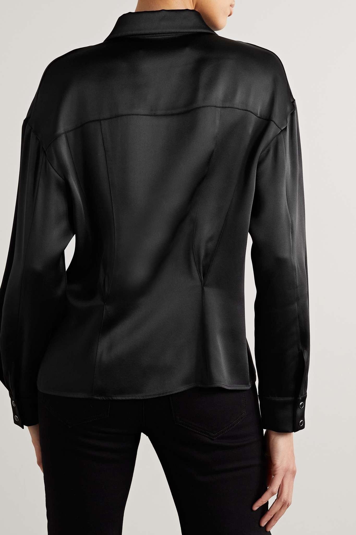 Tom Ford o1y0226 Solid Color Shirt in Black Size M / US 6-8 / IT 42-44 - 3 Thumbnail