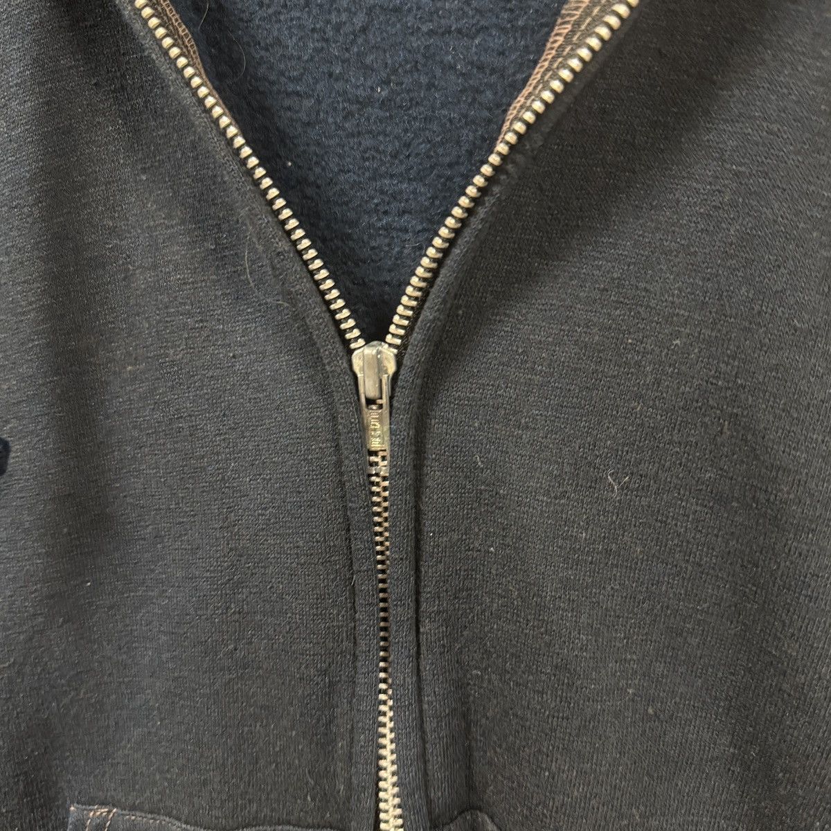 Vintage 80s Faded Navy Blue Green Zip Up Hoodie ERD Grunge Thrashed Size US S / EU 44-46 / 1 - 4 Thumbnail