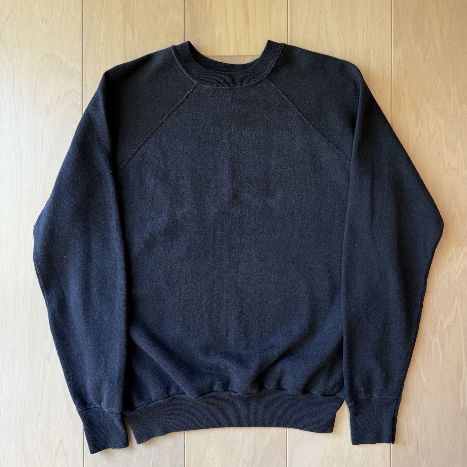 Vintage Vintage Sweatshirt XL Black 70s Made in USA Fleece Pullover Size US XL / EU 56 / 4 - 2 Thumbnail