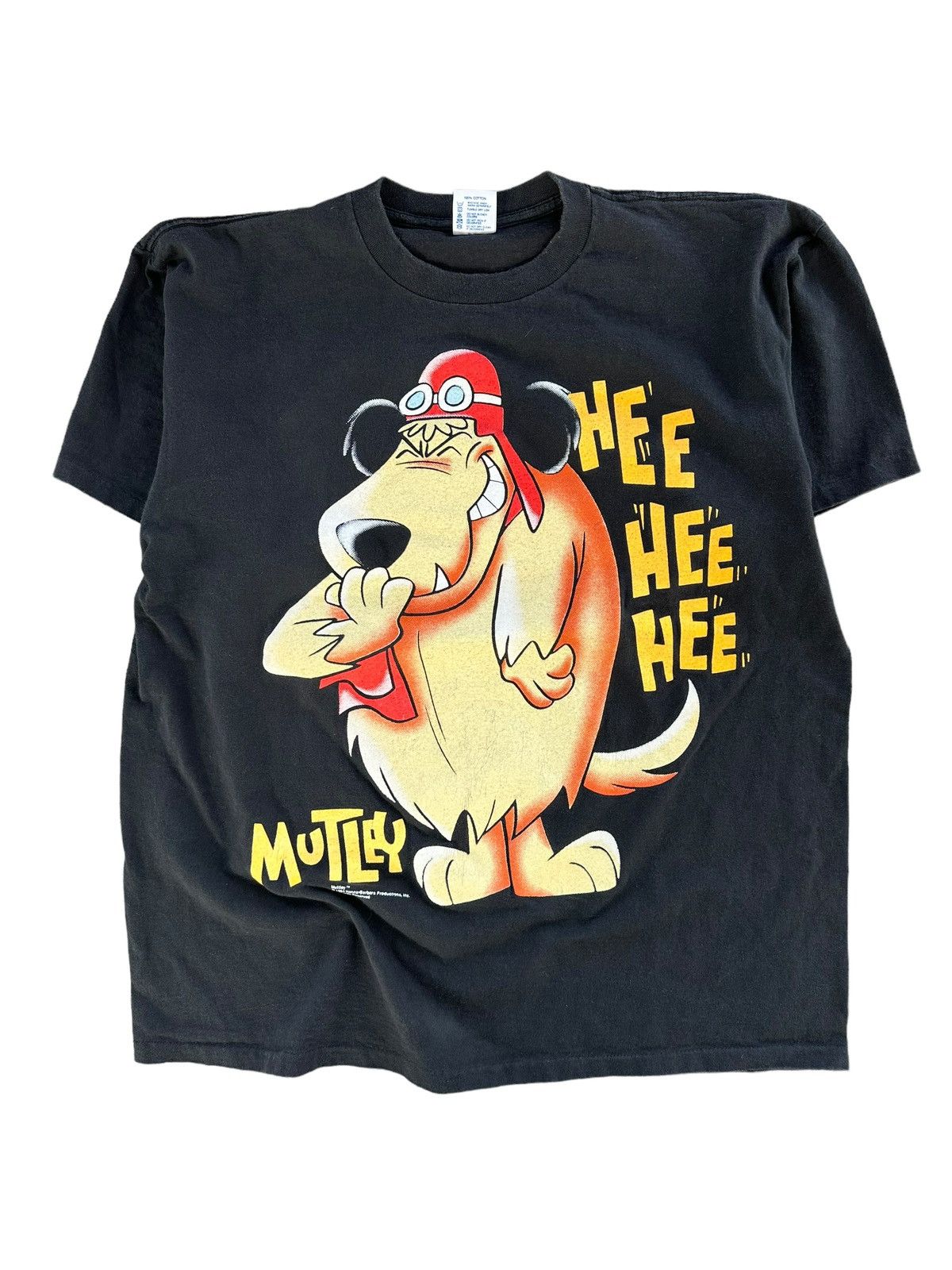 image of Vintage 90’S Mutley Wacky Racing T-Shirt in Black, Men's (Size XL)