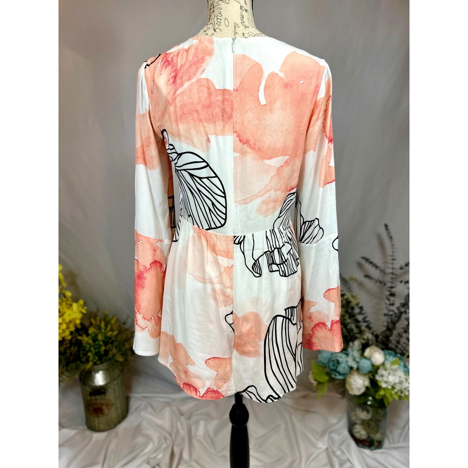 ELLIATT Elliatt Floral Pink and White Romper S Size 26" / US 2 / IT 38 - 8 Thumbnail