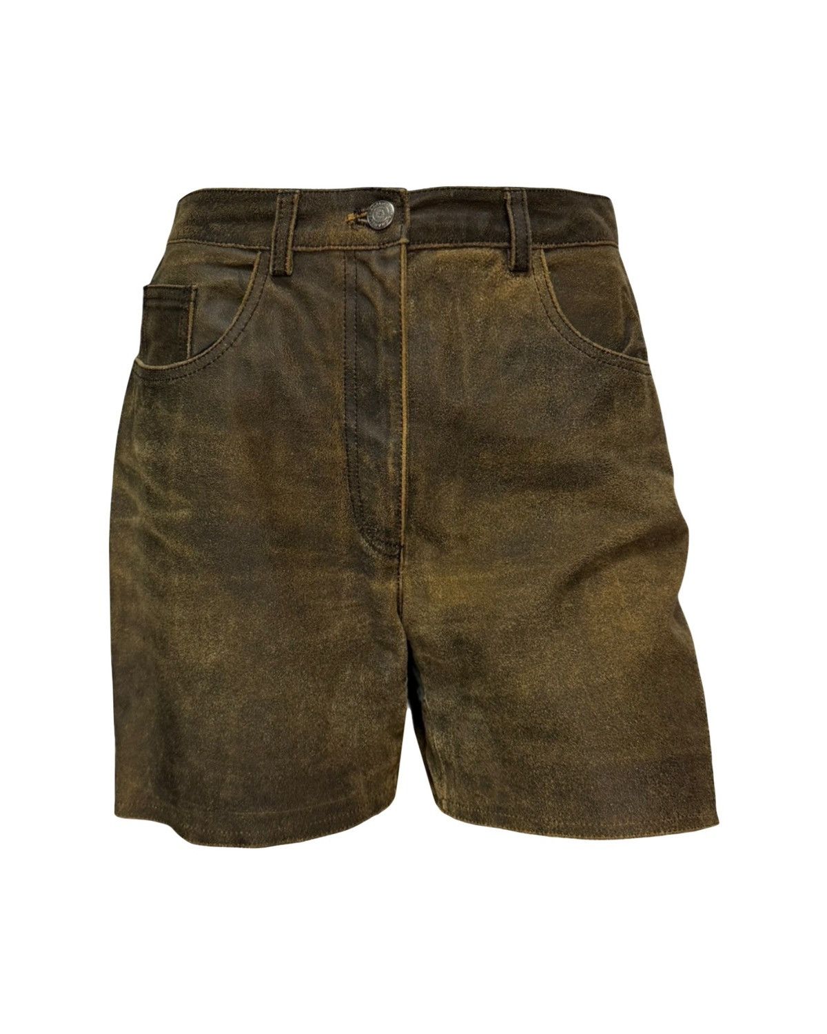 Chanel CHANEL Fall Winter 2000 Leather × Denim Hybrid Shorts Size 27" / US 4 / IT 40 - 1 Thumbnail