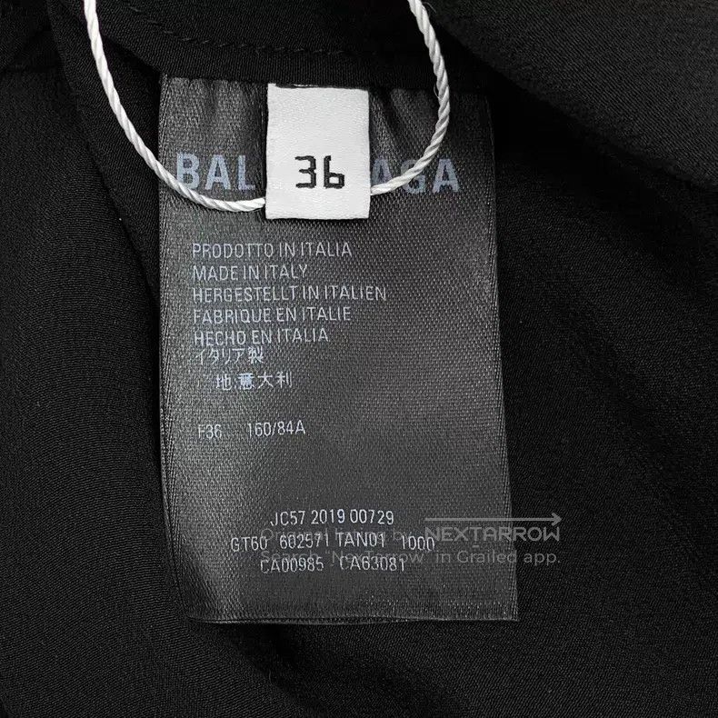 Balenciaga Balenciaga Black tie bow mulberry silk short sleeve shirt Size XS / US 0-2 / IT 36-38 - 6 Thumbnail