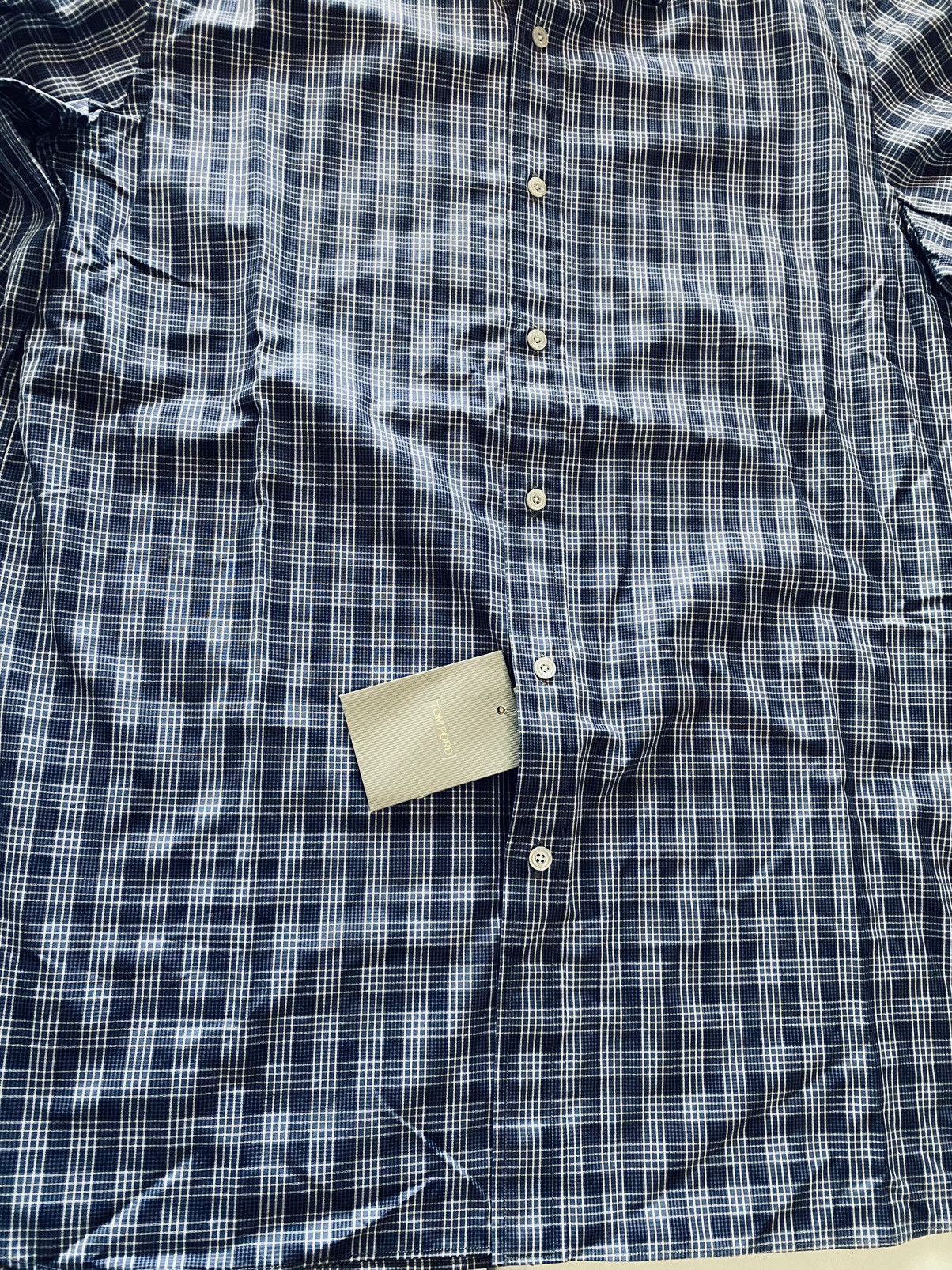Tom Ford Tom Ford blue glen check shirt 16.5 42e NEW Size US L / EU 52-54 / 3 - 12 Thumbnail